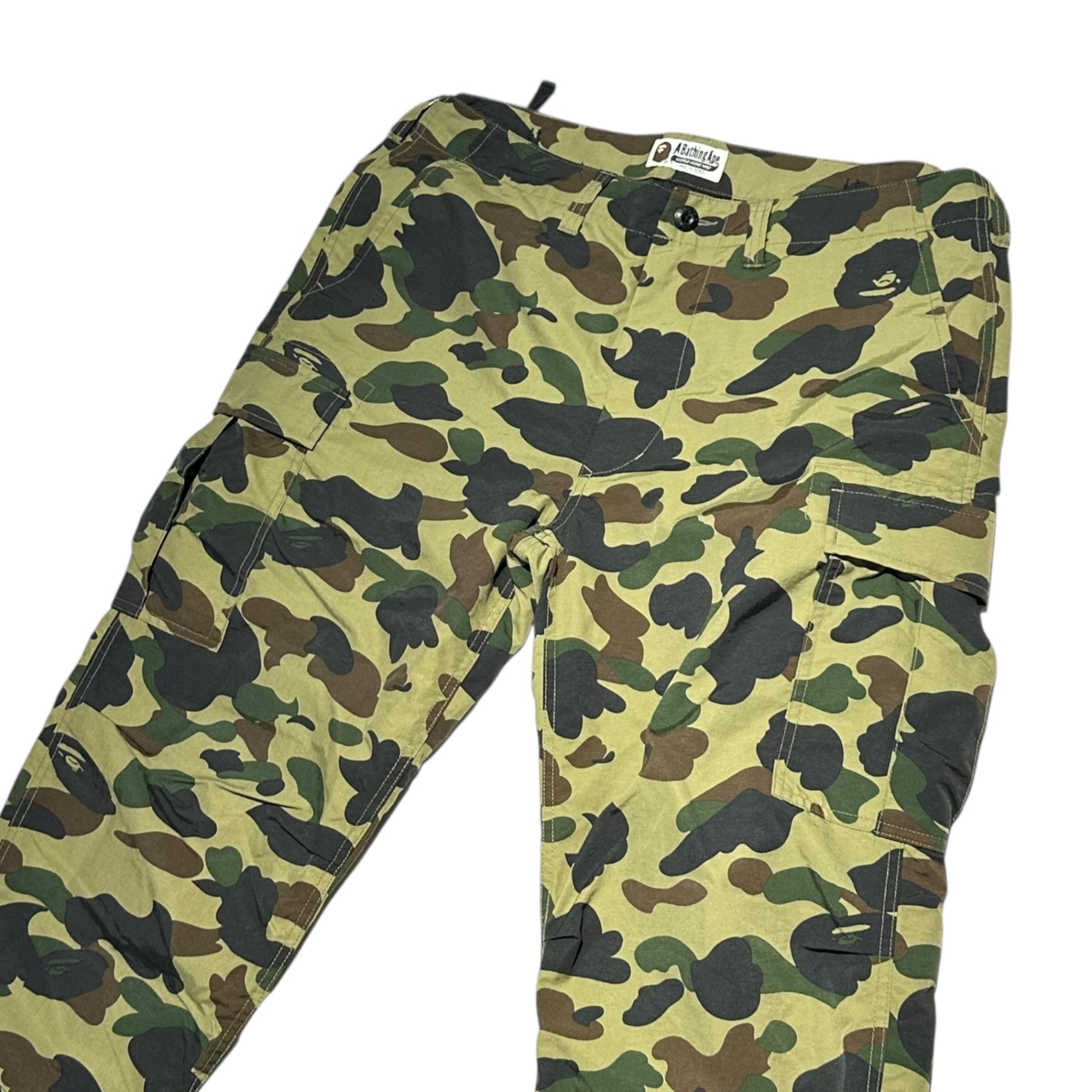 A BATHING APE(アベイシングエイプ) 1st CAMO NYRON PANTS ファーストカモ ナイロン カーゴ パンツ 001PTF701006X XL カーキ