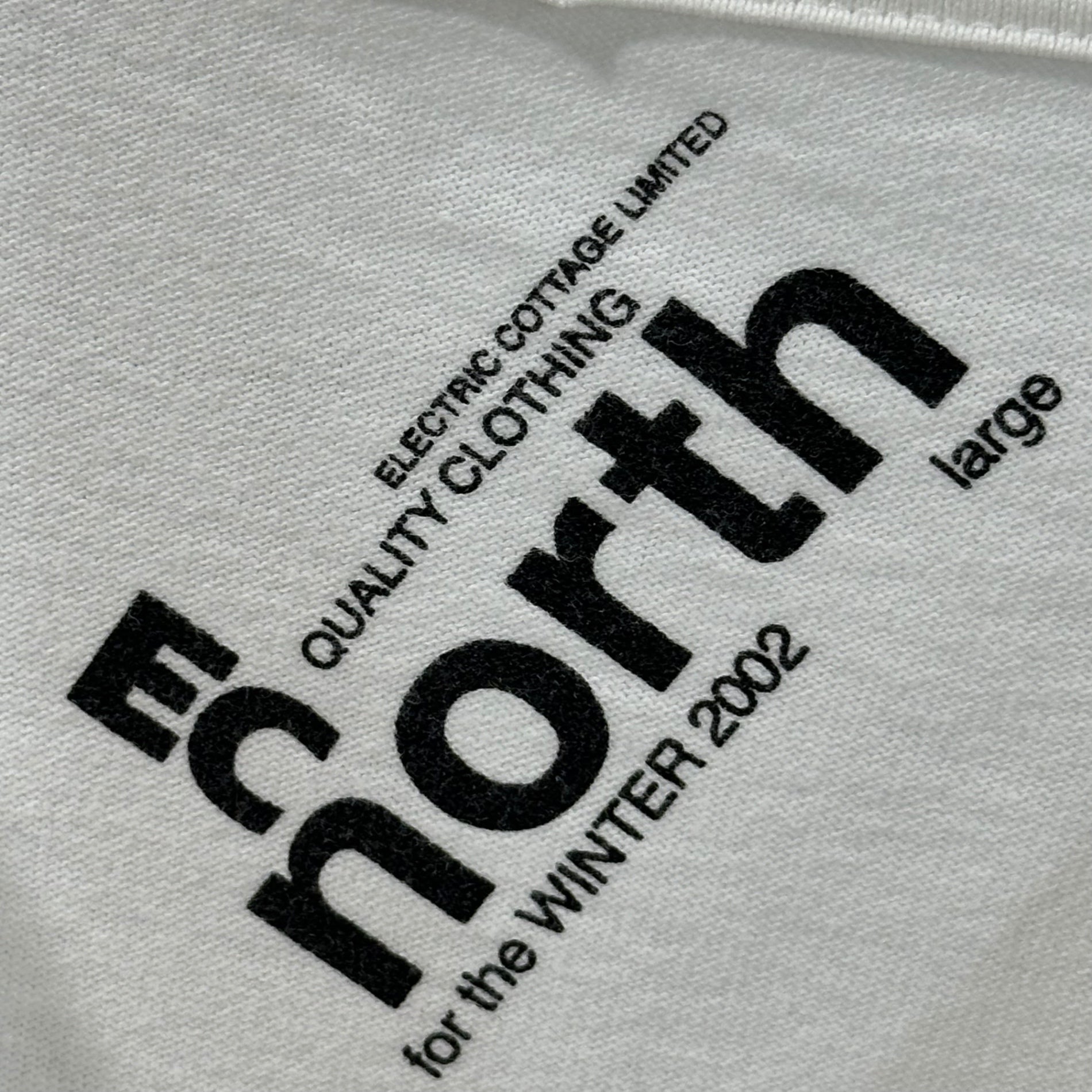 ELECTRIC COTTAGE(エレクトリックコテージ) 2002aw One-point logo l/s T-shirt Tricolorワンポイント ロゴ 長袖 Tシャツ 袖 トリコロール カラー L ホワイト×レッド×ブルー