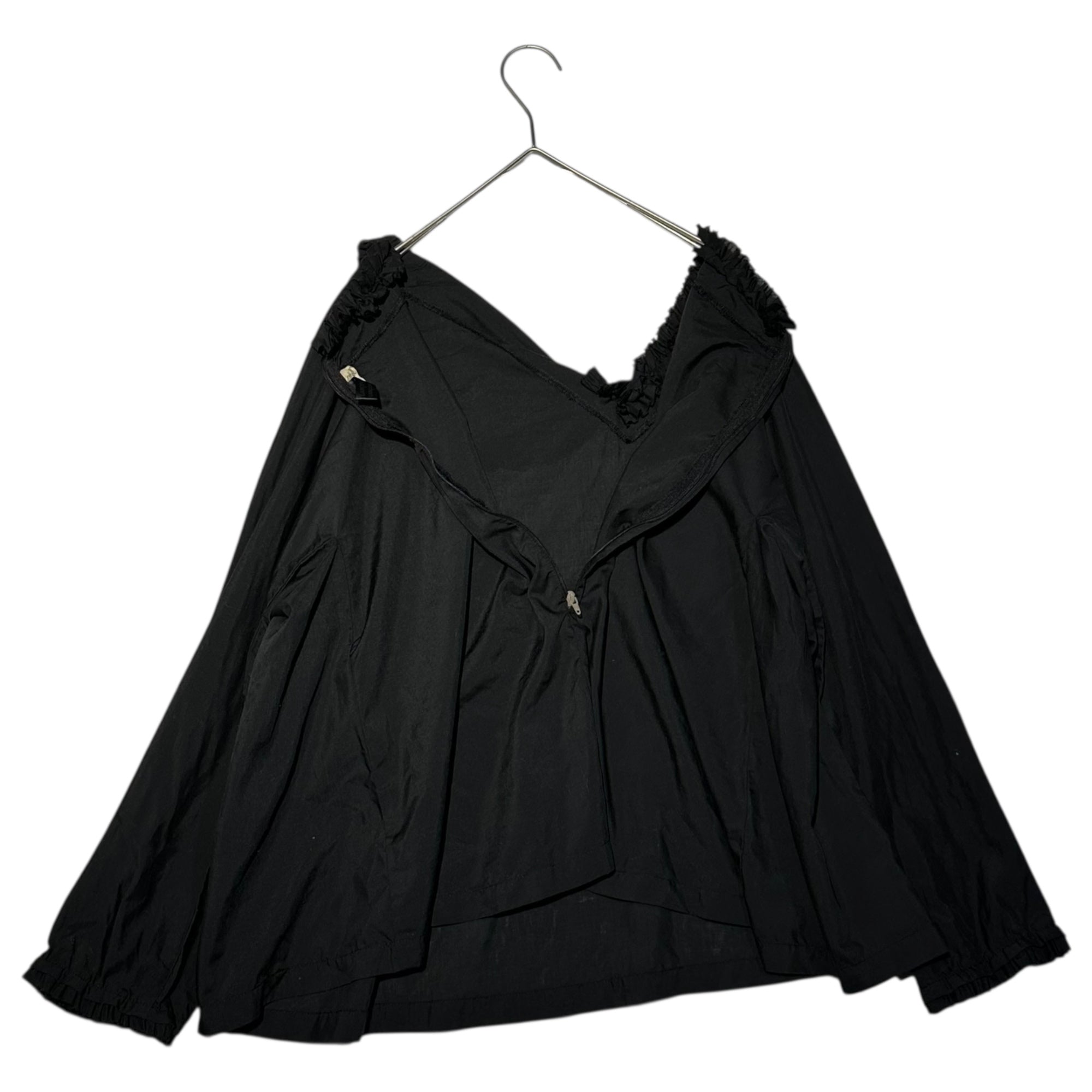 COMME des GARCONS COMME des GARCONS(コムデギャルソンコムデギャルソン) 15AW  Asymmetrical Ruffle collar L/S Blouse アシンメトリー フリル カラー 長袖 ブラウス RP-B026 M ブラック AD2015