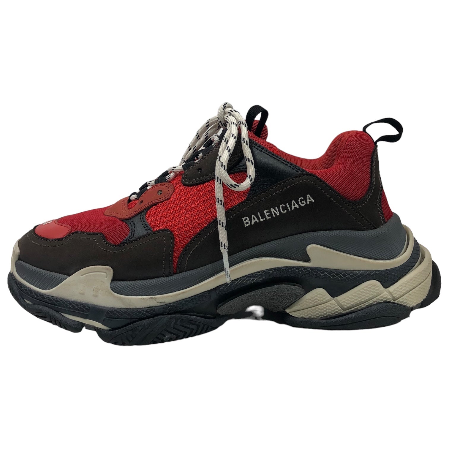 BALENCIAGA(バレンシアガ) 19SS Triple S shoes トリプルエス 516440 28.5cm レッド 箱付 ダット 厚底  テック ボリューム スニーカー