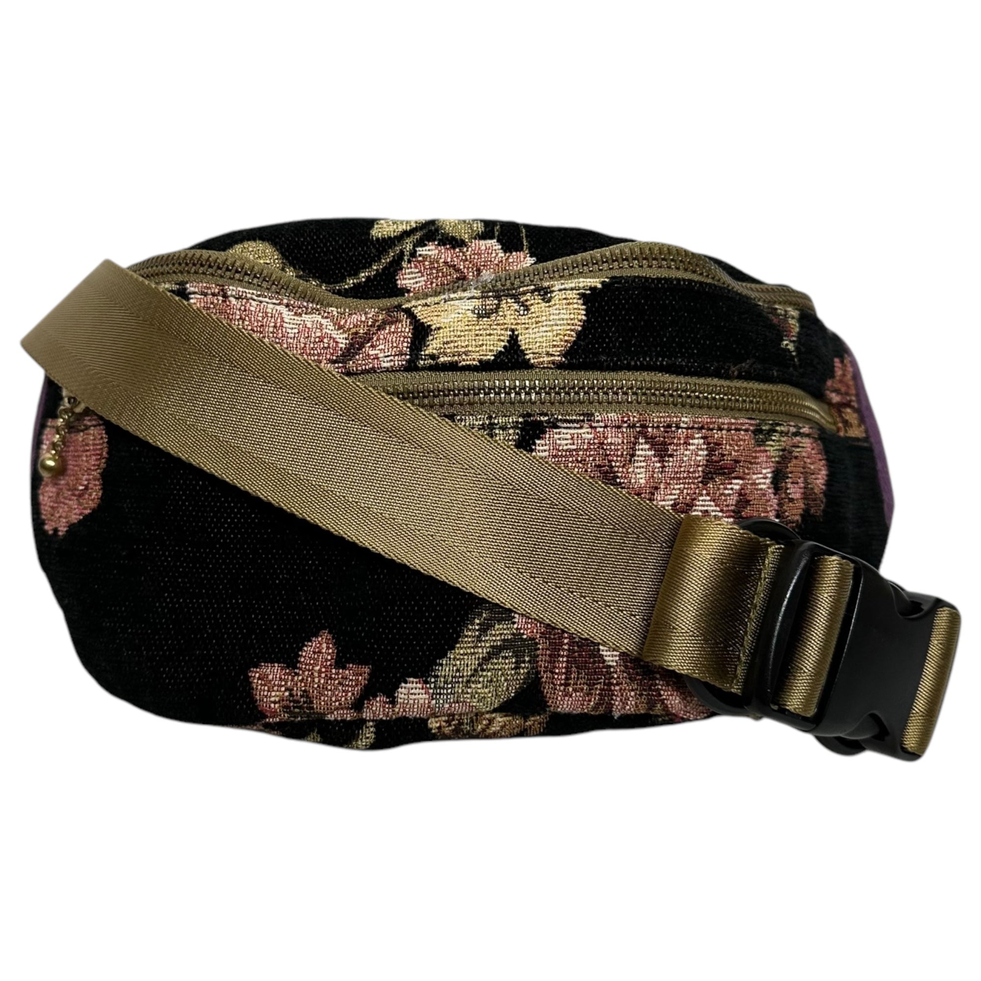 VOO(ヴォー) gobelins waist pouch ゴブラン ウエスト ポーチ ブラック 斜め掛け ショルダーバッグ 花柄