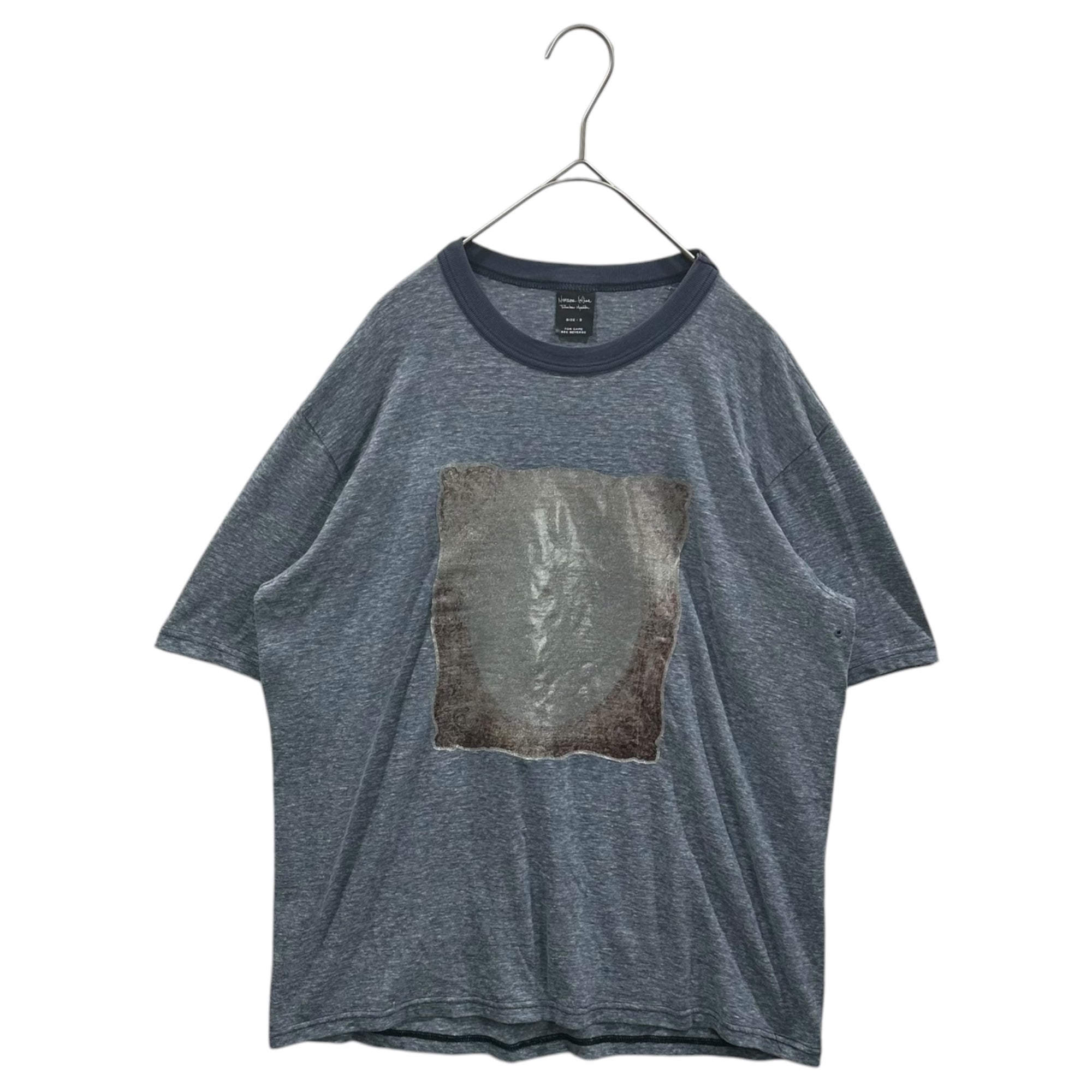 NUMBER (N)INE(ナンバーナイン) 03SS-AW Touch Me I'm Sick Mirror Design Trim T-Shirt カート期 ミラー トリム Tシャツ 3(M) ブルー 宮下貴裕 本人期