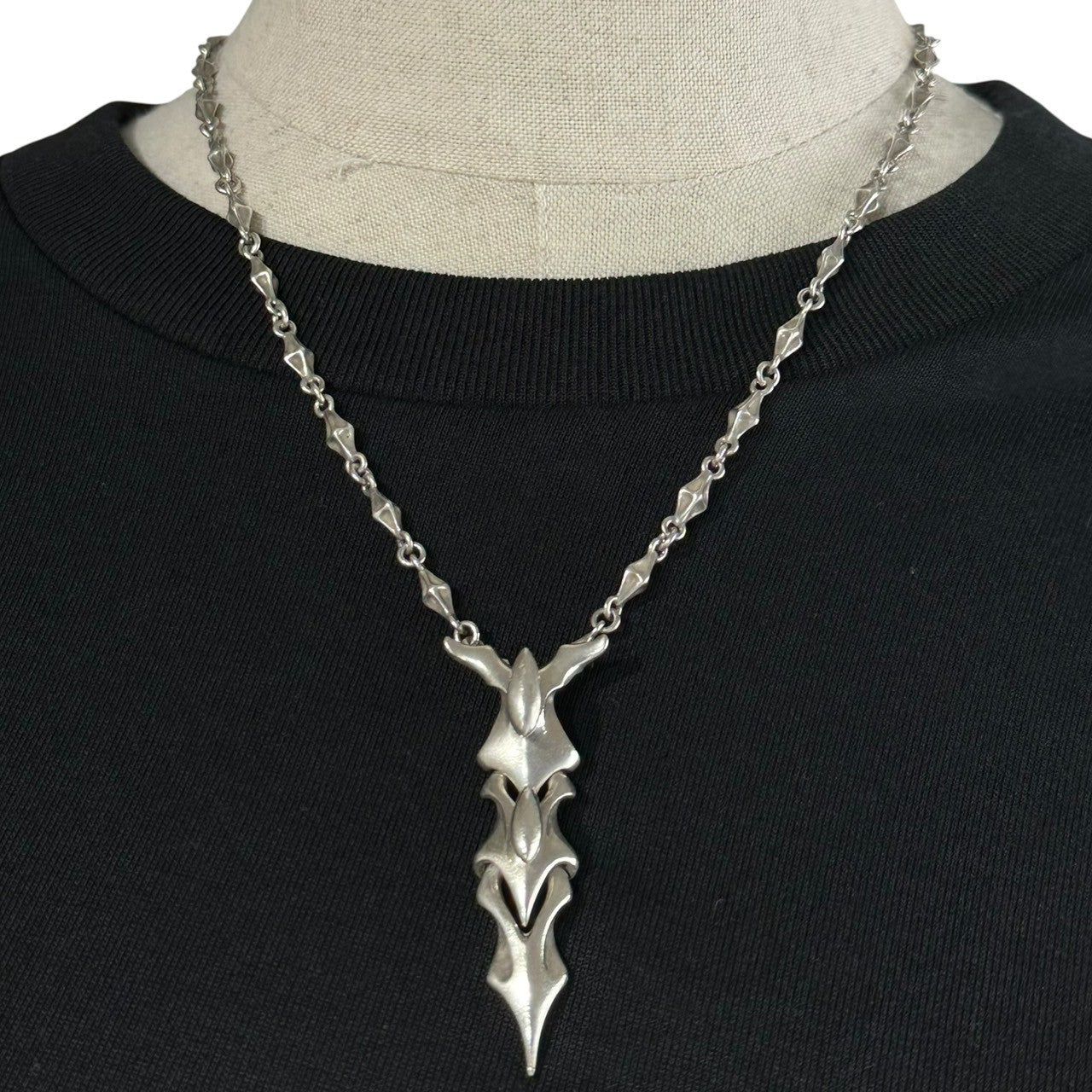 Bloody Mary(ブラッディマリー) Sushumna Pendant Large & Tiny Bone Chain 50cm スシュムナー ペンダント ラージ ＆ タイニー ボーン チェーン 50cm シルバー BM 刻印 旧型 ネックレス セット