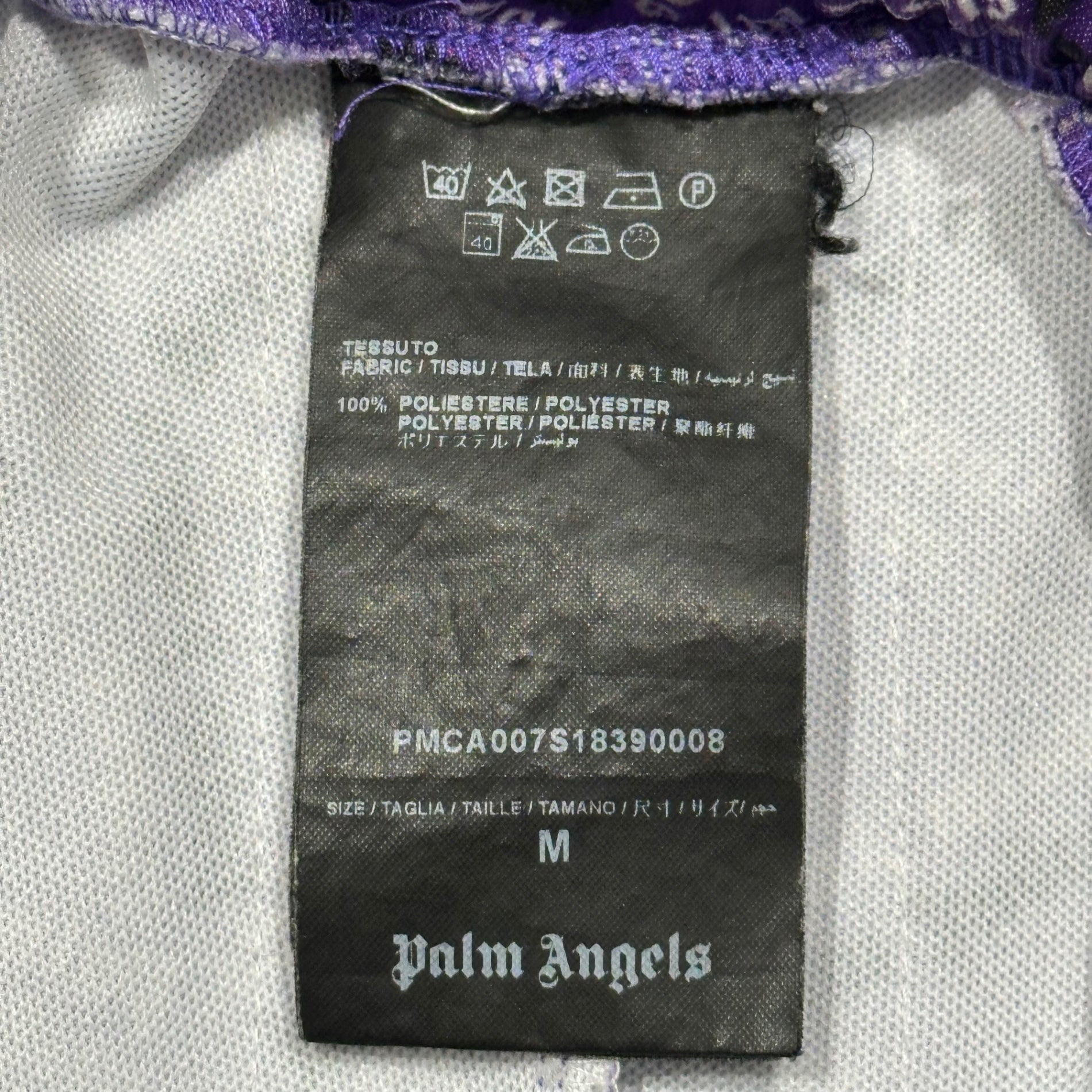 Palm Angels(パームエンジェルス) All-over print track pants 総柄 トラック パンツ PMCA007S18390008 M パープル