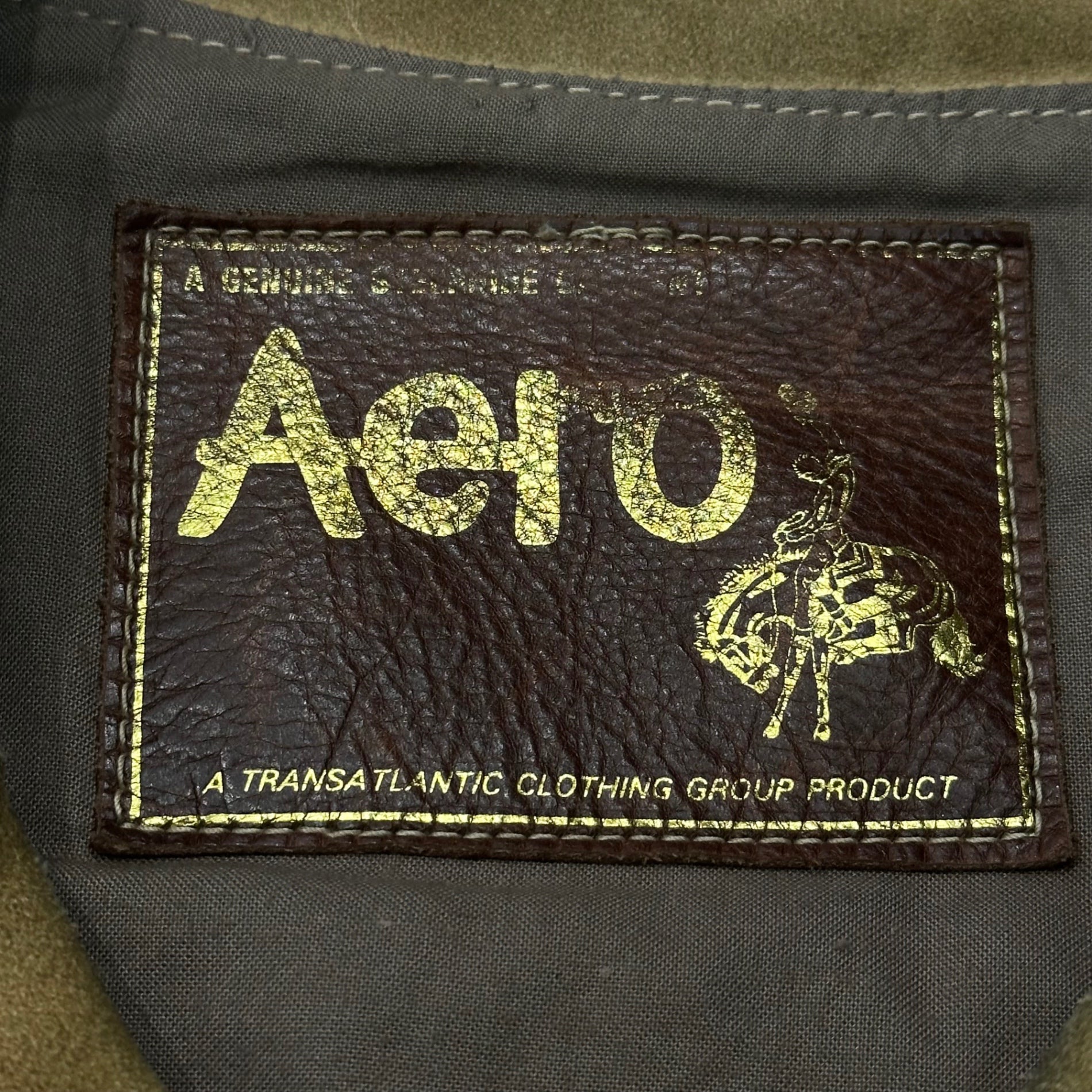 AEROLEATHER(エアロレザー) Suede Leather Tracker Jacket スウェード レザー トラッカー ジャケット 42(XL程度) ベージュ