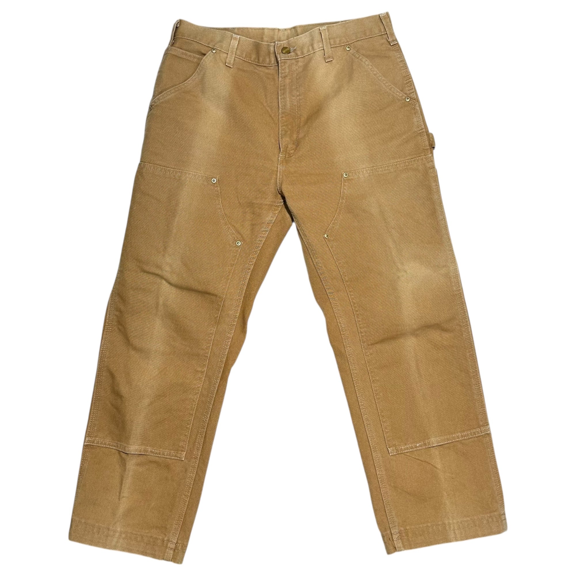 carhartt(カーハート) Double Knee Duck Work Pants ダブルニー ダック地 ワーク パンツ W34程度 ブラウン