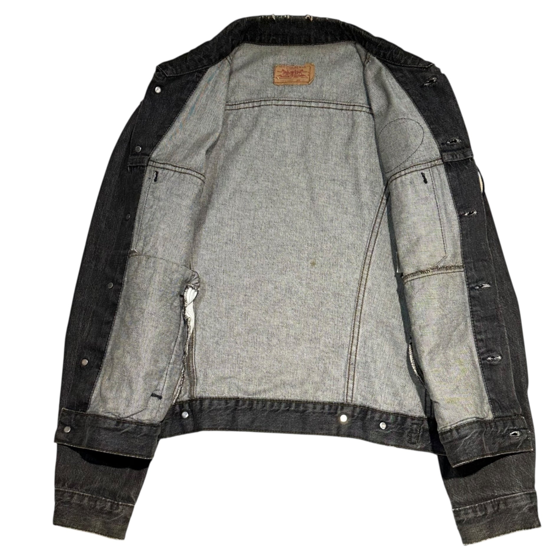 Levi's(リーバイス) 80's 70506 USA made Black Tracker Denim Jacket先染め ブラック トラッカー デニム ジャケット ワッペン 70506-0259 42R ブラック USA製 80年代 ヴィンテージ ボタン裏755