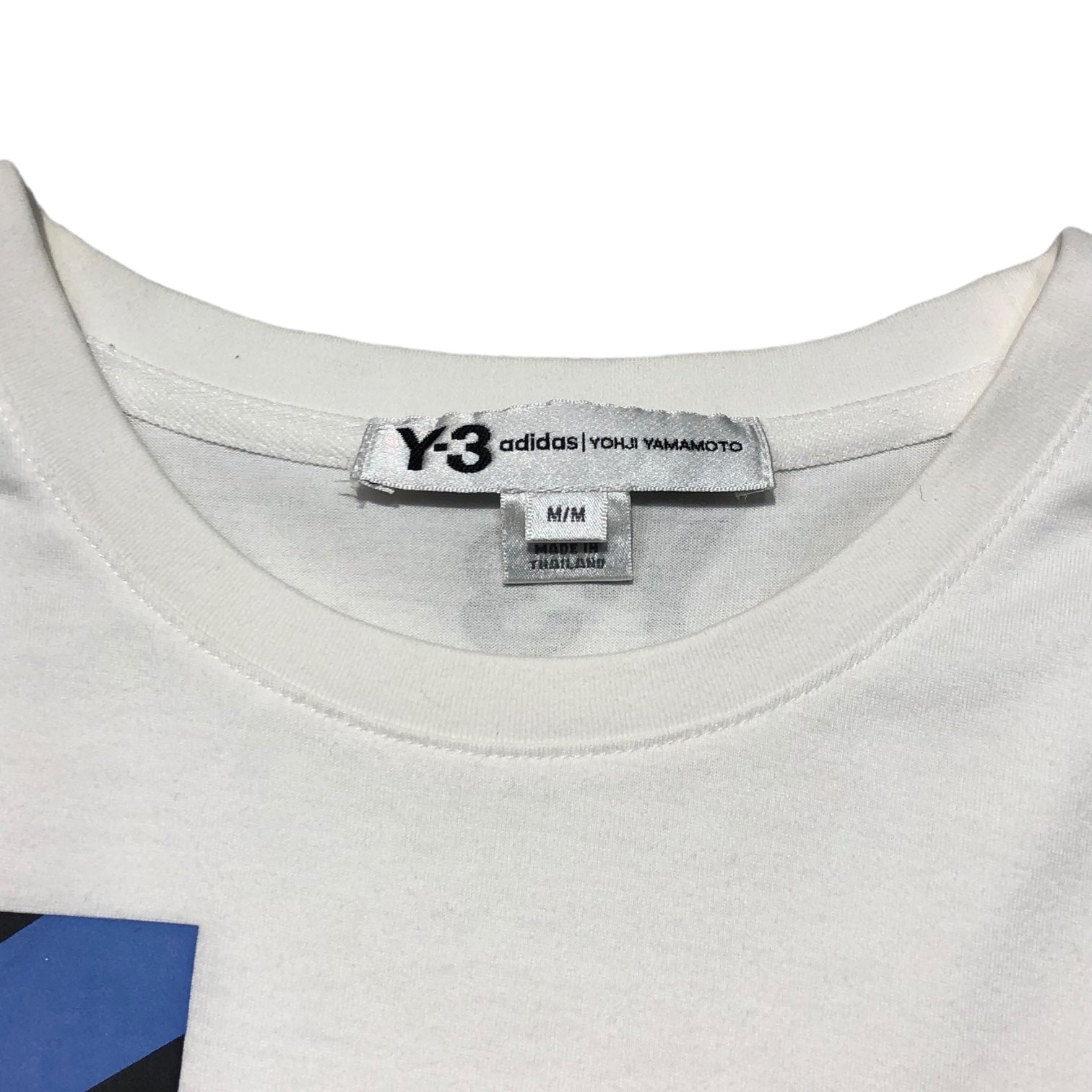 Y-3(ワイスリー) 20SS U SWM MC SS TEE ロゴ グラフィック 半袖 Tシャツ FN5728 M ホワイト YOHJI YAMAMOTO adidas/ヨウジヤマモト アディダス