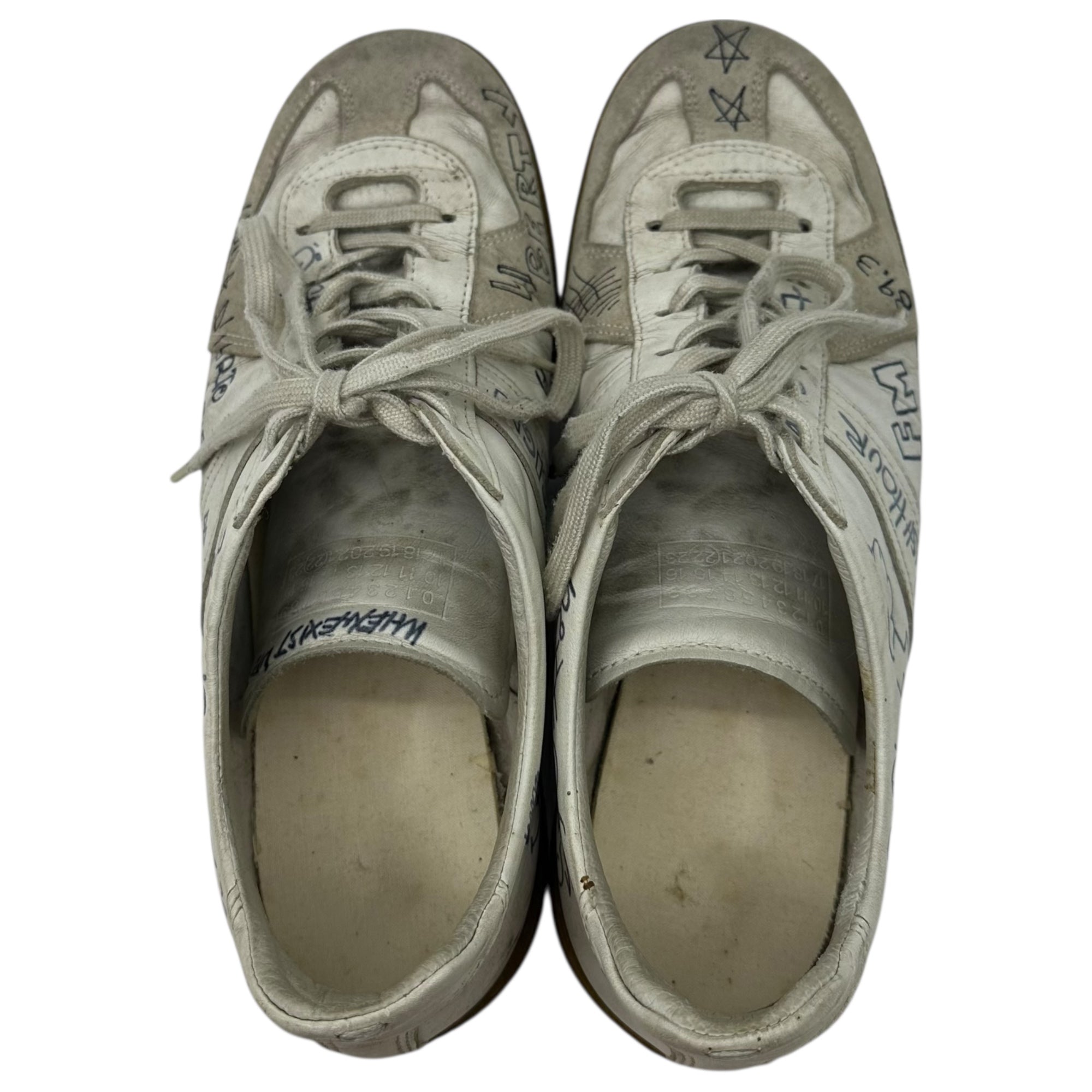 Maison Martin Margiela(メゾン マルタンマルジェラ) 2006SS Graffiti German Trainer 落書き ジャーマン トレーナー 41(26cm~26.5cm程度) ホワイト アーカイブ 本人期