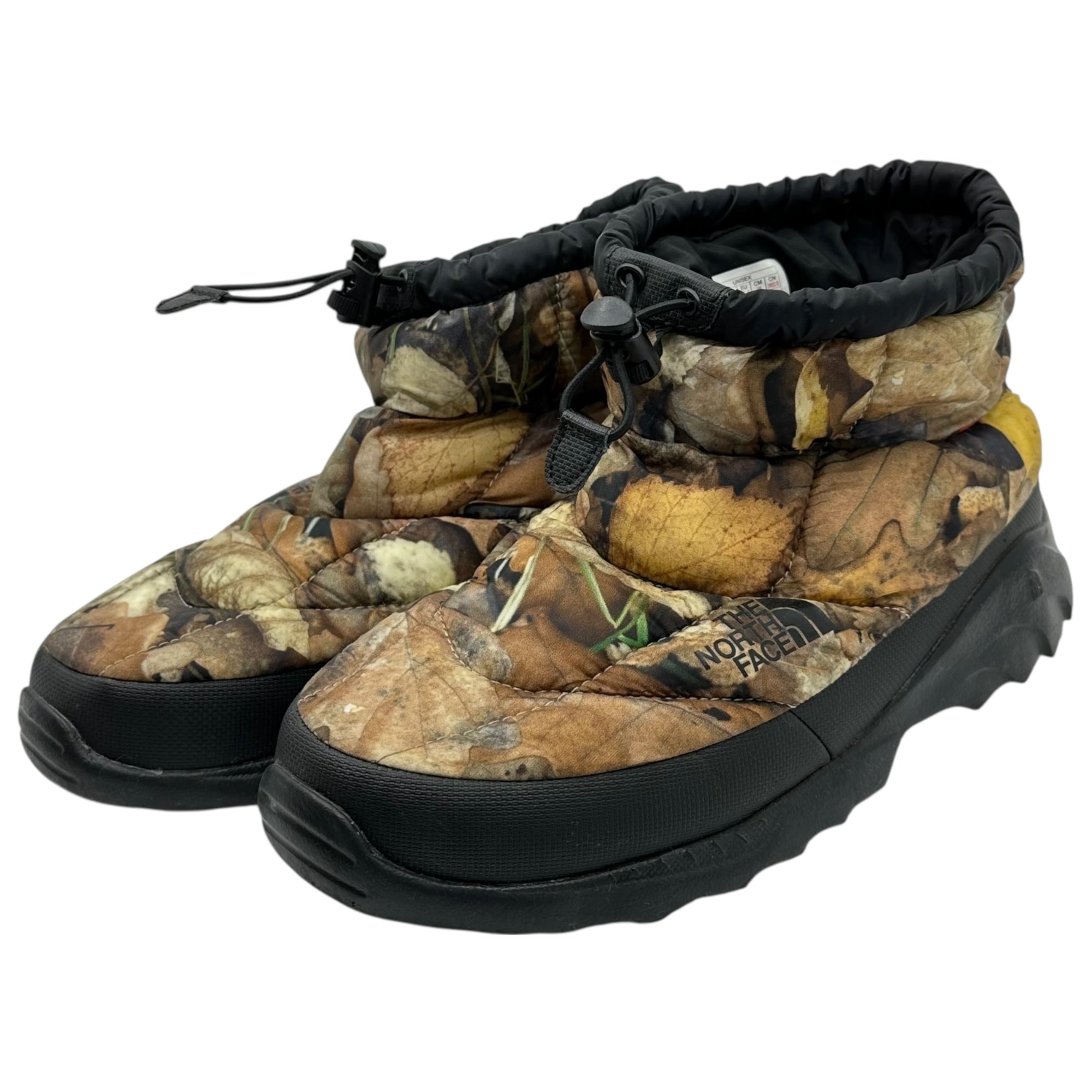 THE NORTH FACE×SUPREME(ノースフェイス×シュプリーム) 16AW Nuptse Bootie 'Leaves Print' ヌプシ ブーティ NF0A32Y1 26cm ブラウン ブーツ コラボ