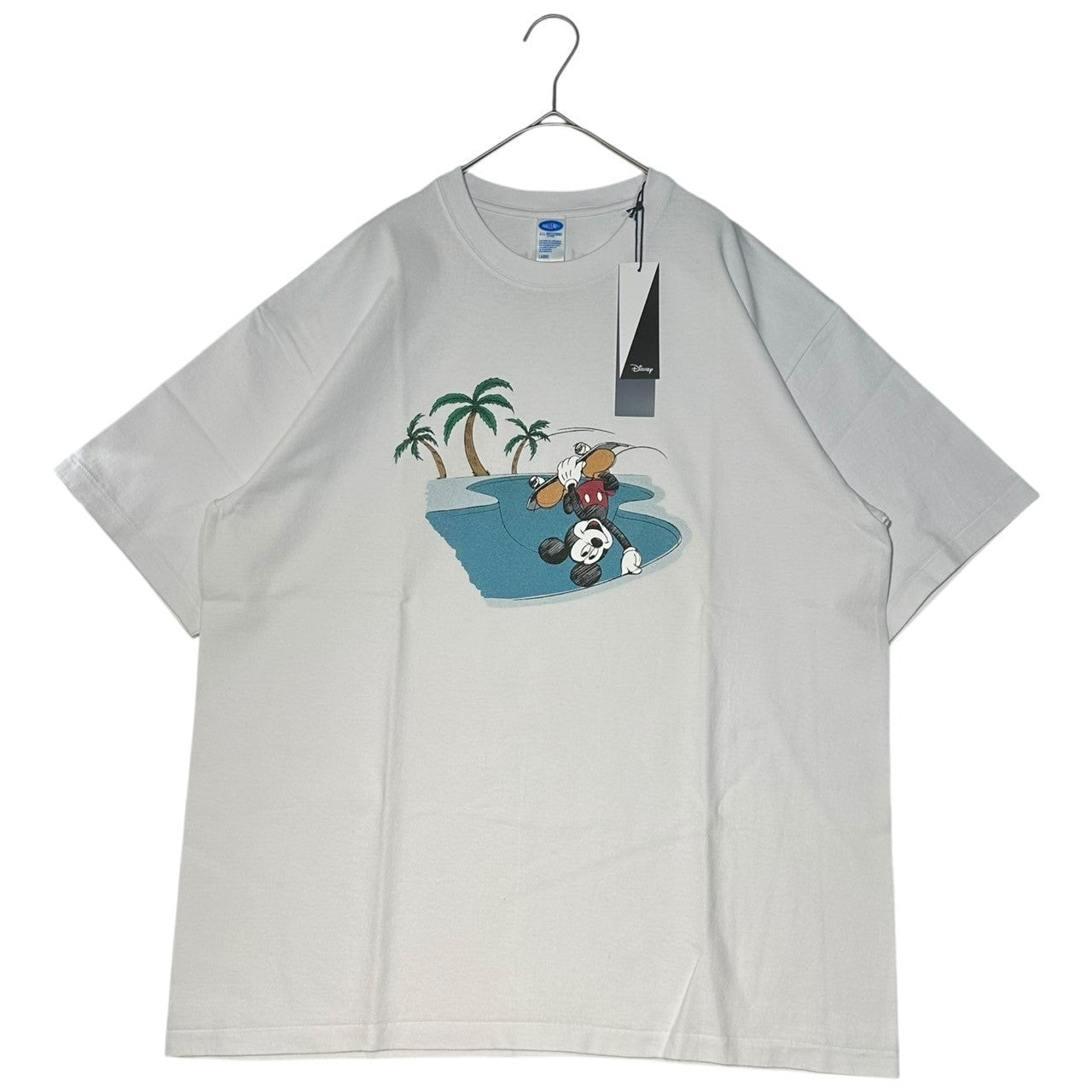 CHALLENGER(チャレンジャー) 25SS × Disney MICKEY MOUSE HAND PLANT TEE ディズニー ミッキーハウス ハンド プリント Tシャツ CLG-TS 025-006 L ホワイト