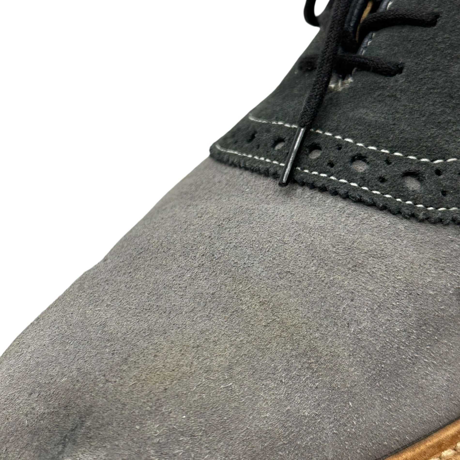 Tricker's(トリッカーズ) Two Tone Saddle Oxford ツートン スウェード メダリオン サドル シューズ 9(27.5cm程度) グレー×ネイビー オックスフォード レザー