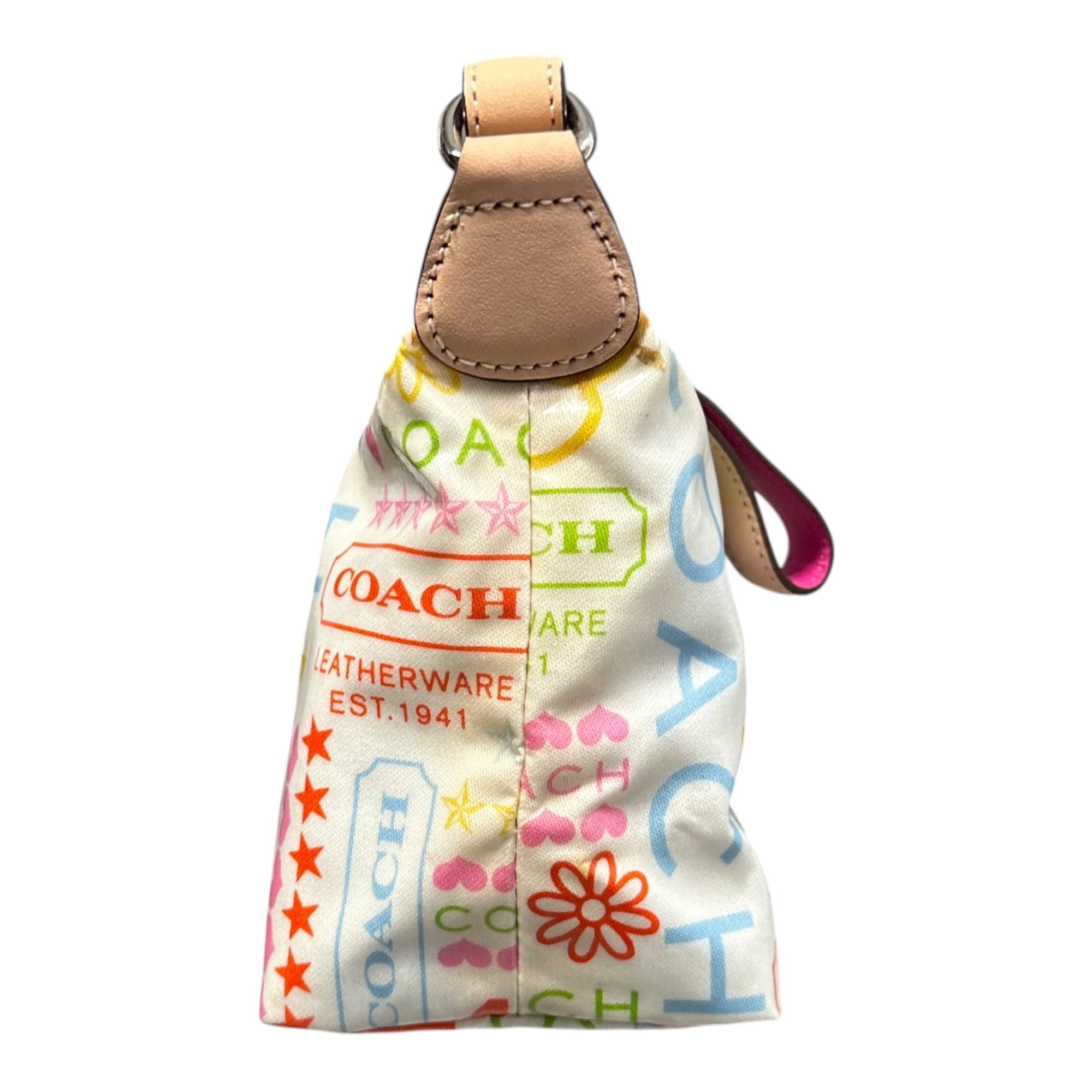 COACH(コーチ) All-Over Print Vanity Pouch 総柄 バニティ ポーチ マルチカラー エナメル