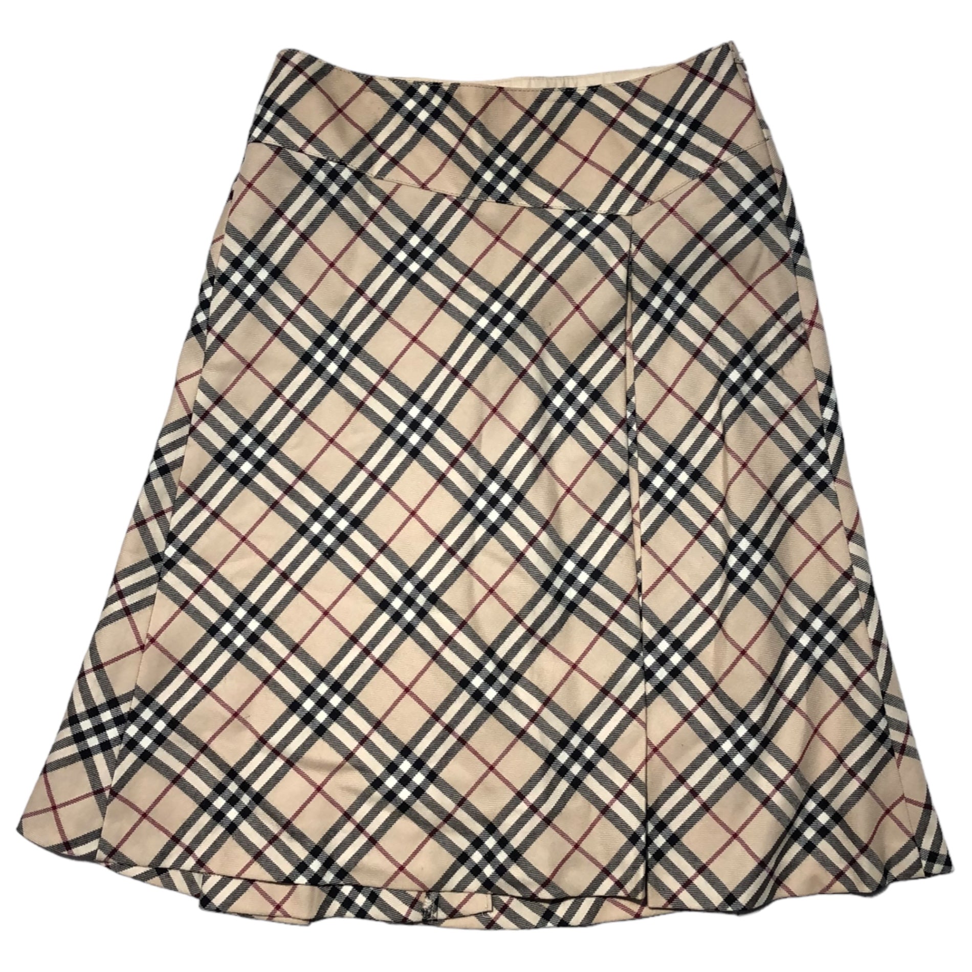 BURBERRY BLUE LABEL(バーバリーブルーレーベル) Nova check flared skirt ノバチェック フレア スカート  FLF37-621 38(M程度) ベージュ