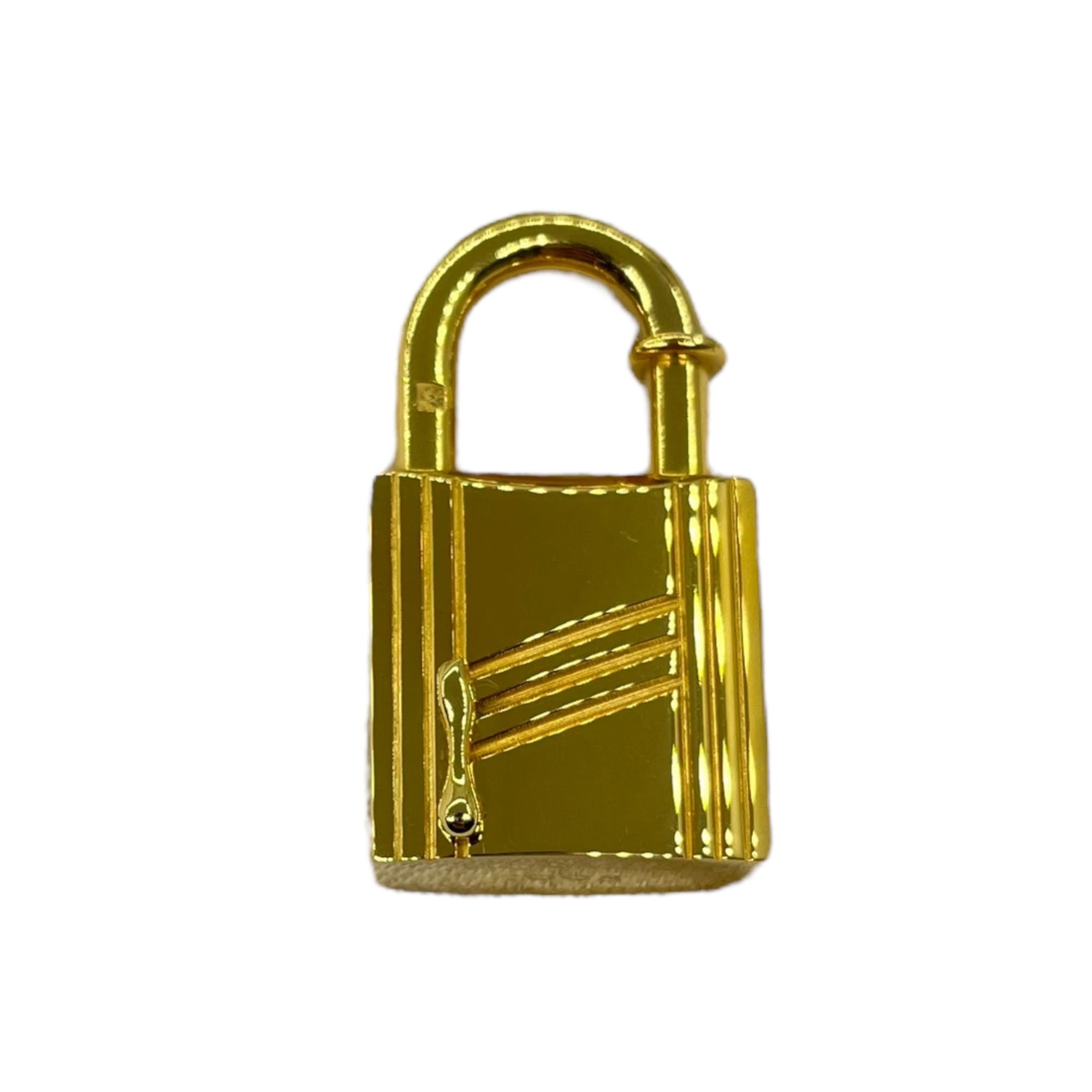 HERMES(エルメス) 1998年限定 Padlock Cadena Charm 南京錠 カデナ チャーム 年間テーマ 「I'Arbre」 木 ゴールド 箱付 ペンダントトップにも