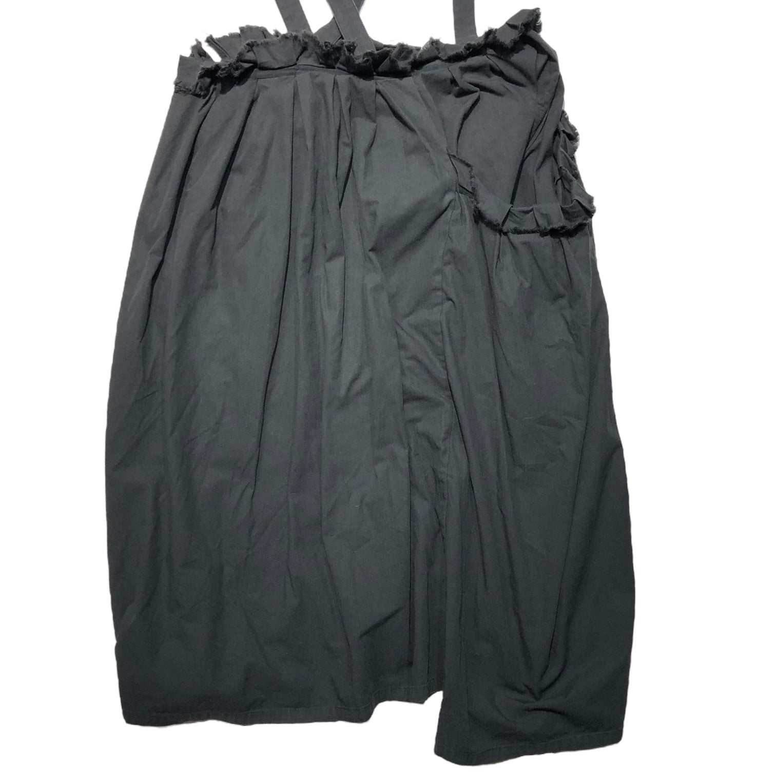 Y's(ワイズ) Raw-cut gathered jumper skirt 切りっぱなし ギャザー ジャンパー スカート YV-S09-009 2(M程度) ブラック サロペット