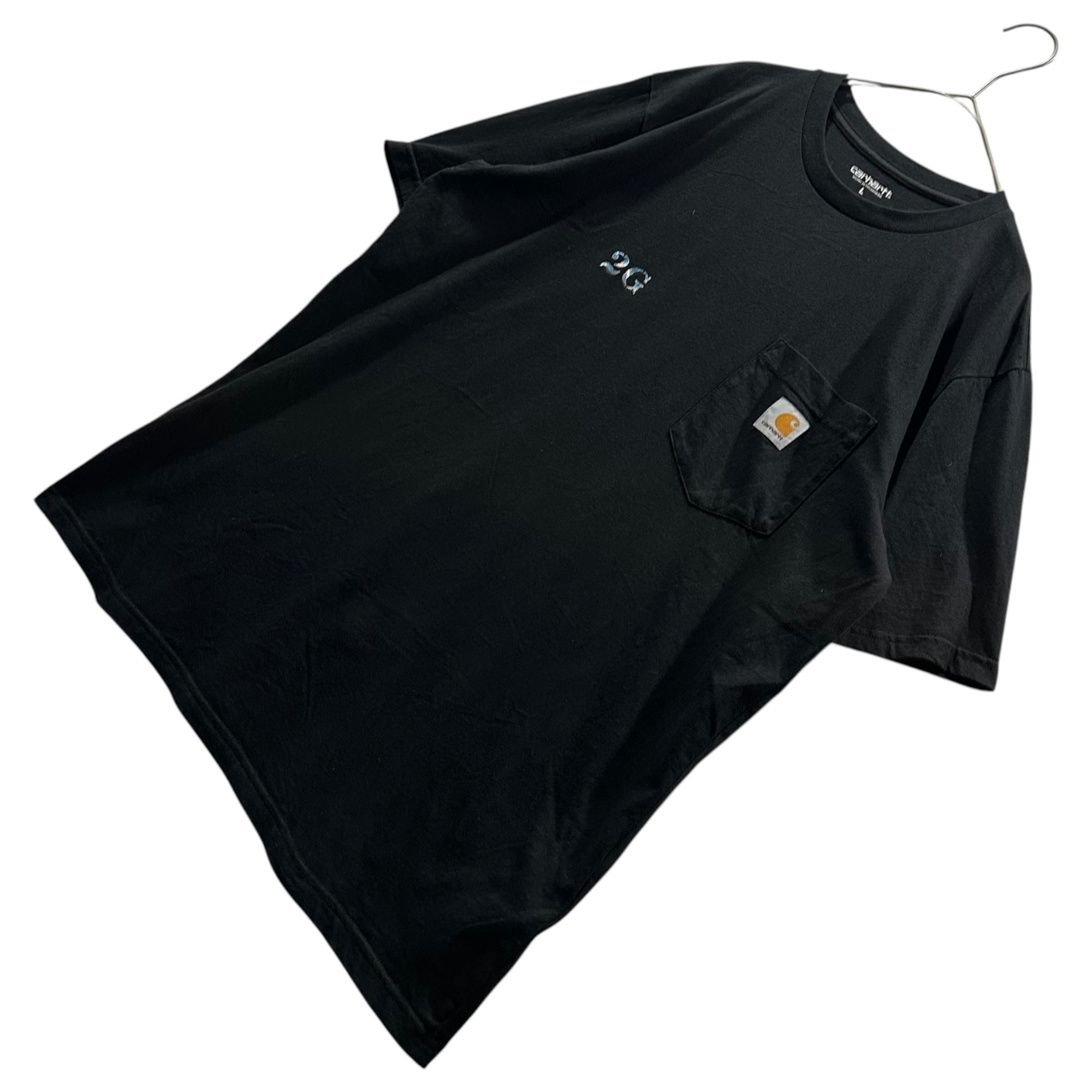 carhartt WIP ×2G (カーハートウィップ×2G) 2020SS S/S POCKET T-SHIRT 半袖 Tシャツ L ブラック 2G限定販売 空山基デザイン ロゴ