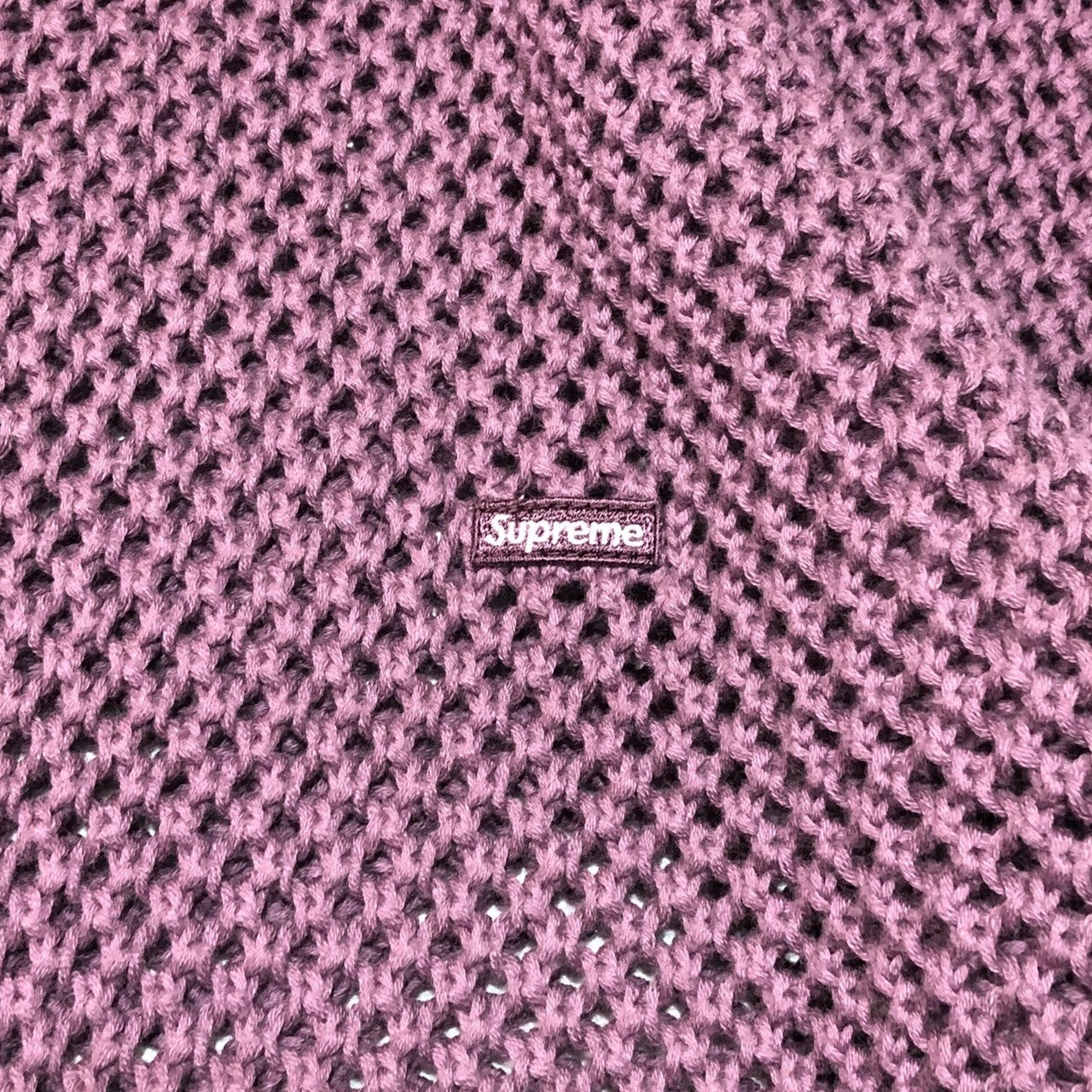 SUPREME(シュプリーム) 22SS Open Knit Small Box Sweater ニット スモール ロゴ スウェット メッシュ L  パープル