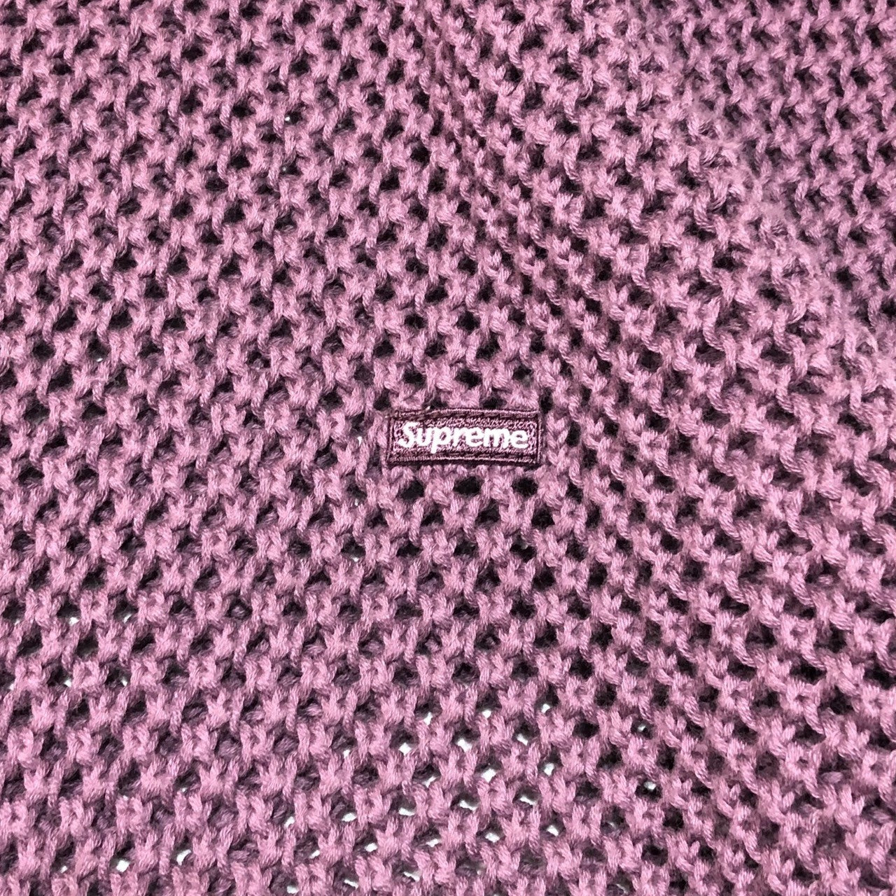 SUPREME(シュプリーム) 22SS Open Knit Small Box Sweater ニット スモール ロゴ スウェット メッシュ L パープル