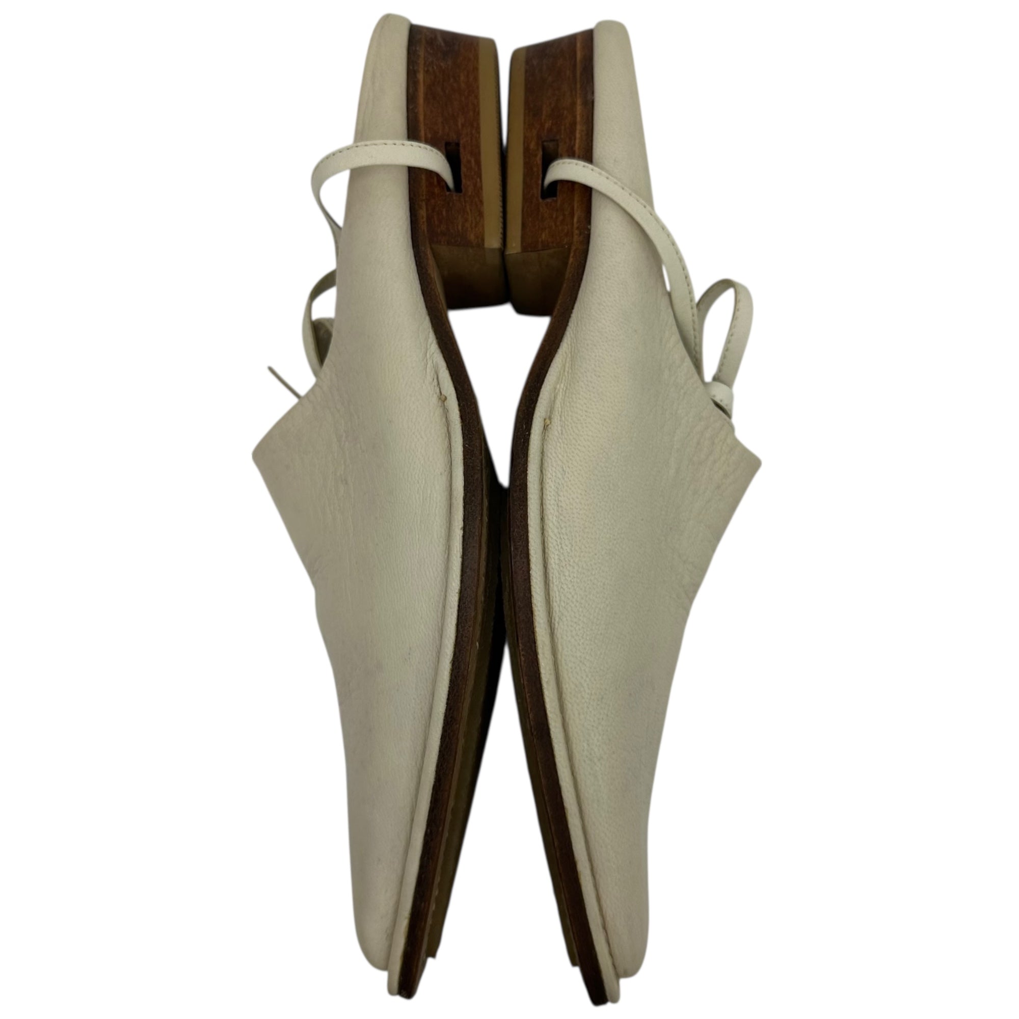 Y's(ワイズ) Western Lace-Up Leather Mules ウエスタン レースアップ レザー ミュール YY-E05-762-1/2 2(22.5~23cm程度) ホワイト ポインテッド トゥ パンプス サンダル