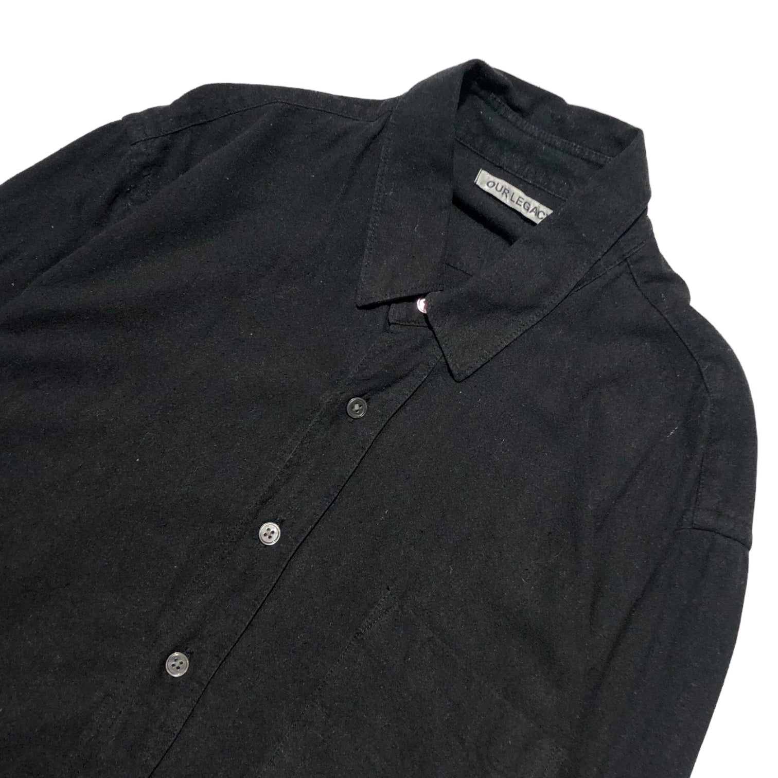 OUR LEGACY(アワーレガシー) CLASSIC SHIRT BLACK SILK シルク クラシック シャツ 46(M程度) ブラック 長袖