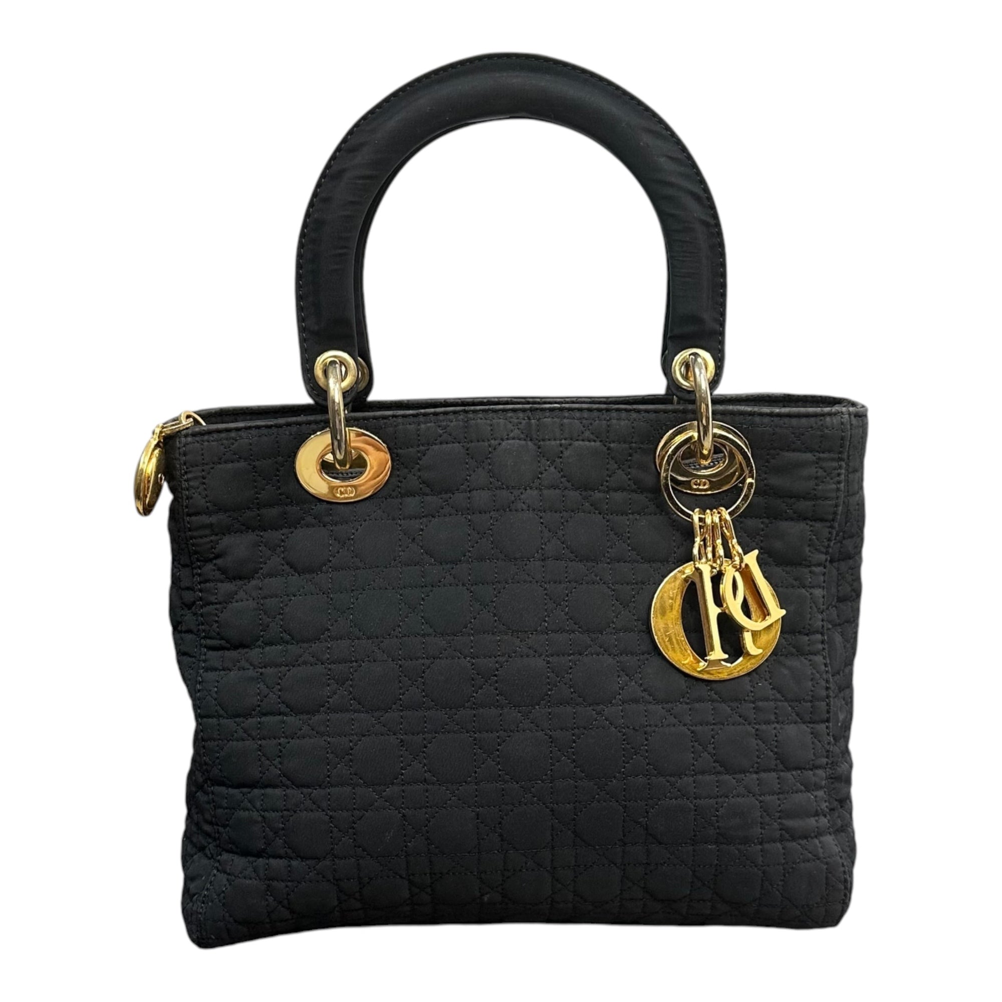 Christian Dior レディディオール カナージュ 黒 Christian Dior(クリスチャンディオール) Lady Dior Cannage Handbag