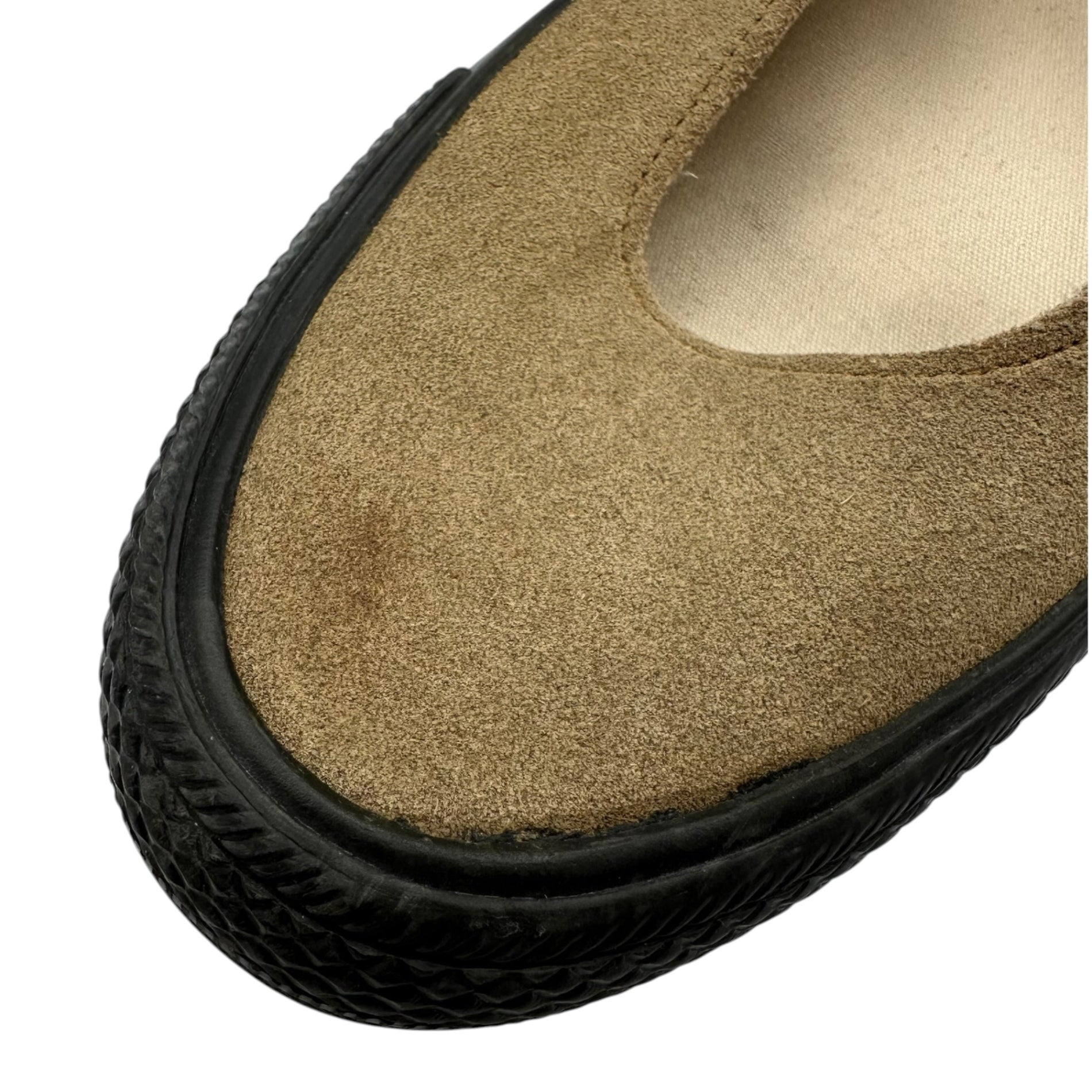 COMME des GARCONS(コムデギャルソン) Suede Mary Jane Flat Sneakers スウェード メリージェーン フラット スニーカー ET06 7(25.0cm) ベージュ×ブラック 男性着用可能