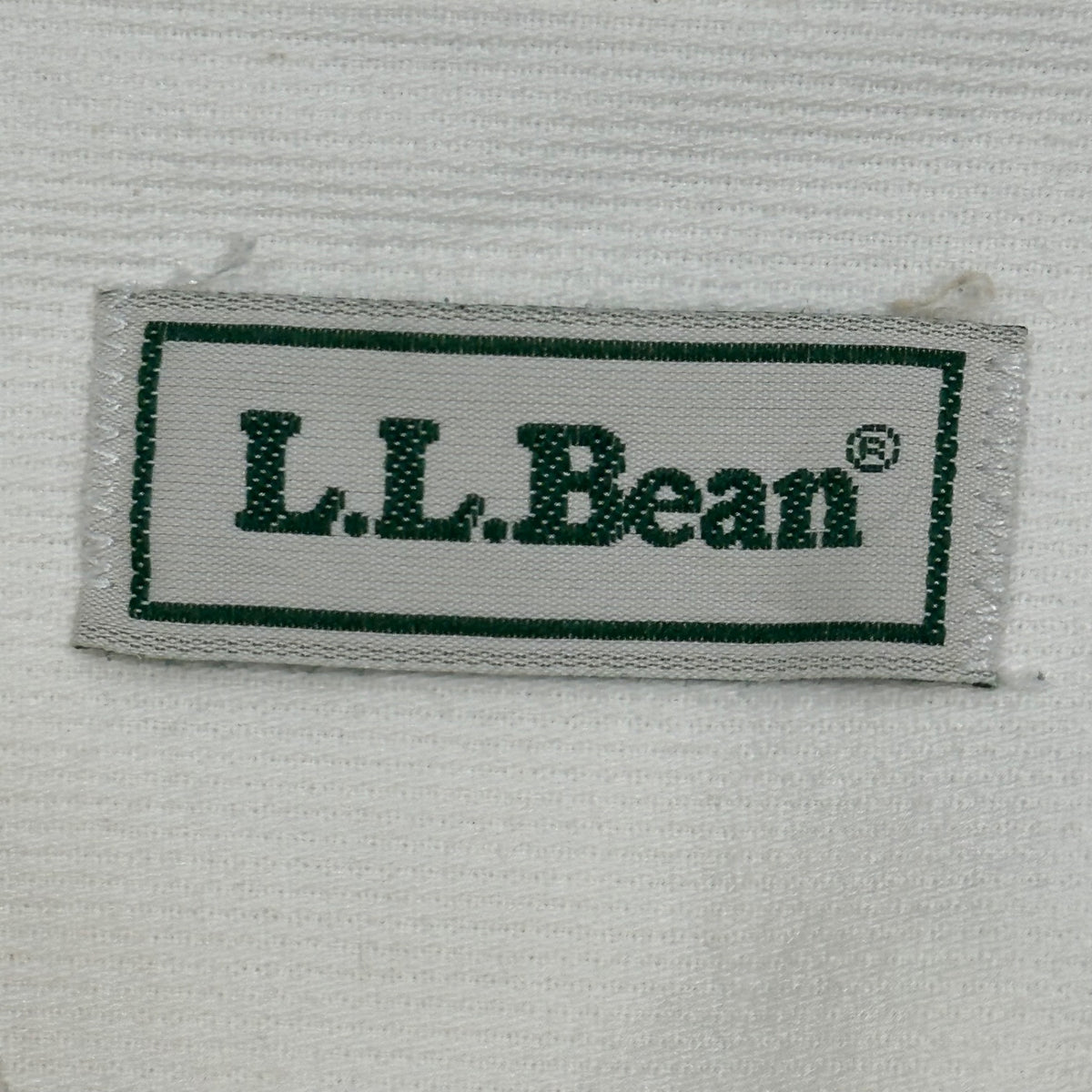 L.L.BEAN(エルエルビーン) 1990's USA made Band Collar Corduroy Shirt コーデュロイ バンドカラー シャツ MEDIUM REGULAR ホワイト 90年代