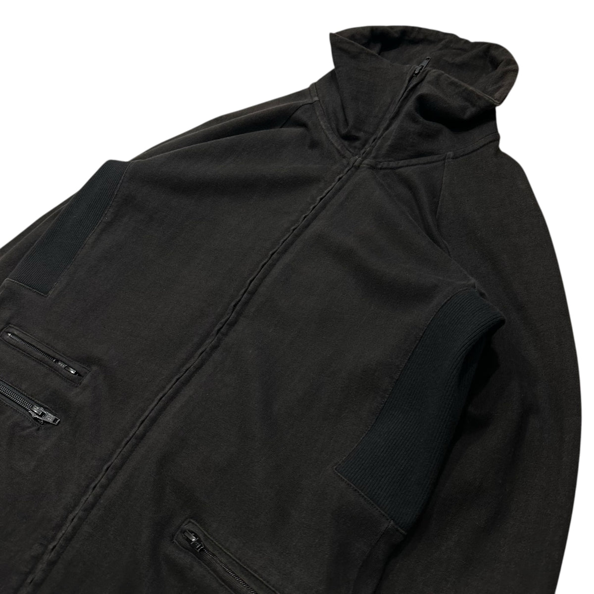 Y-3(ワイスリー) 2016AW Vintage effect sweatshirt ヴィンテージ加工 トラック ジャケット B47580 XS ブラック スウェット ジップ