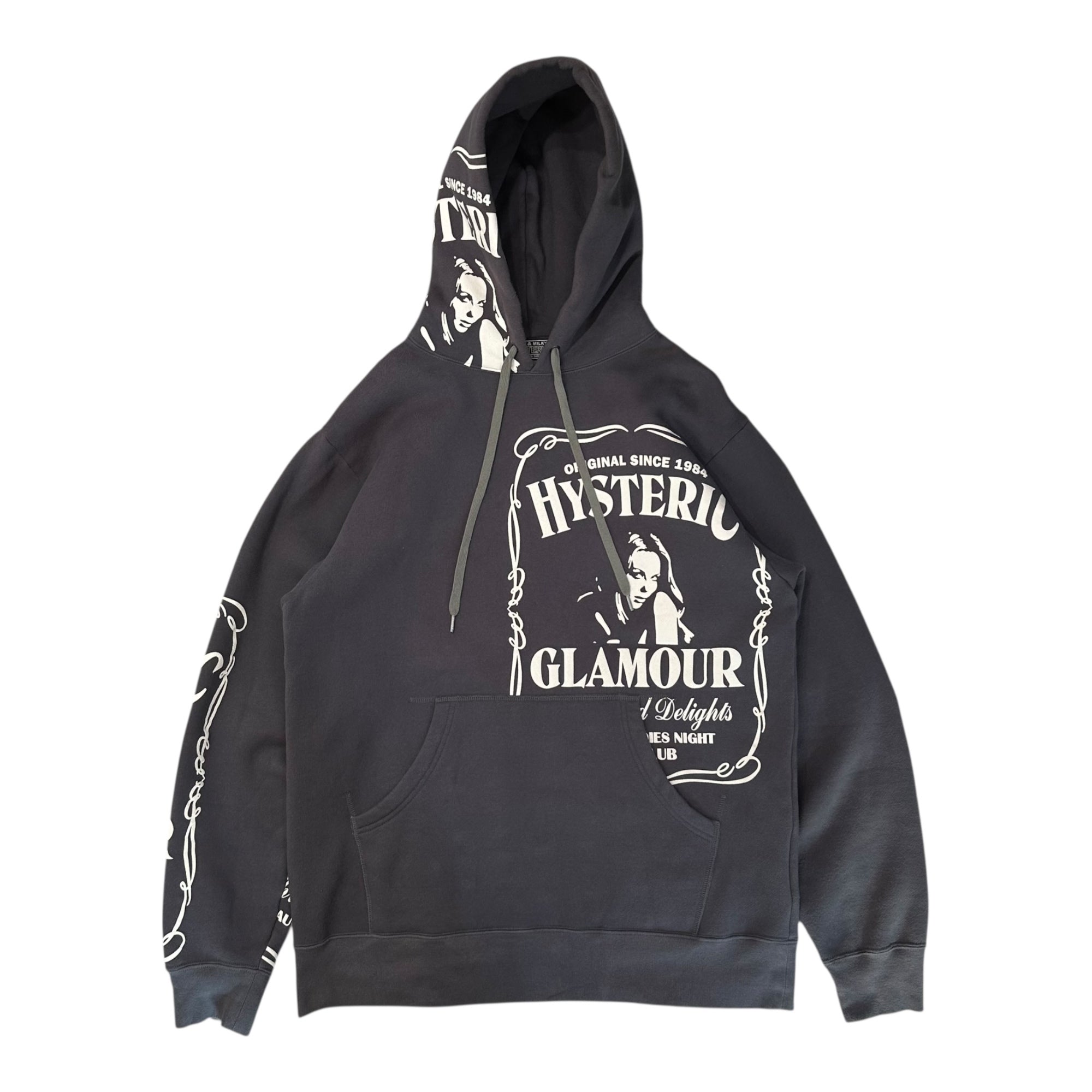 HYSTERIC GLAMOUR(ヒステリックグラマー) HYS WHISKY Hoodie ヒスガール プリント プルオーバー パーカー 02243CF04 L グレー