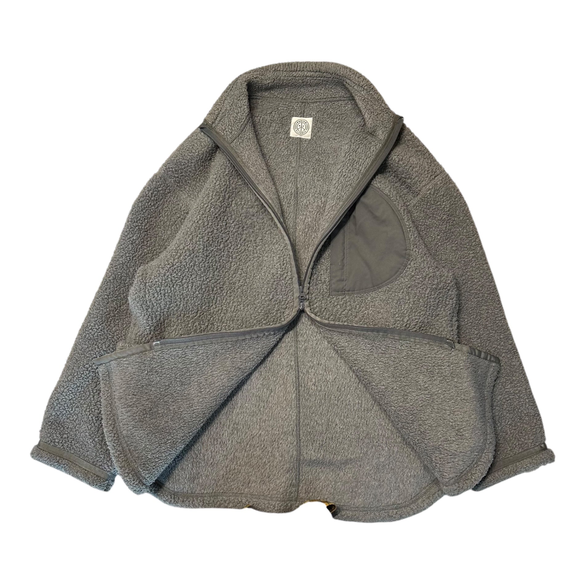 Porter Classic(ポータークラシック) BLOOM&BRANCH 別注 Fleece Shirt Coat Exclusive フリース シャツ コート 2 グレー カバーオール ジャケット ボア