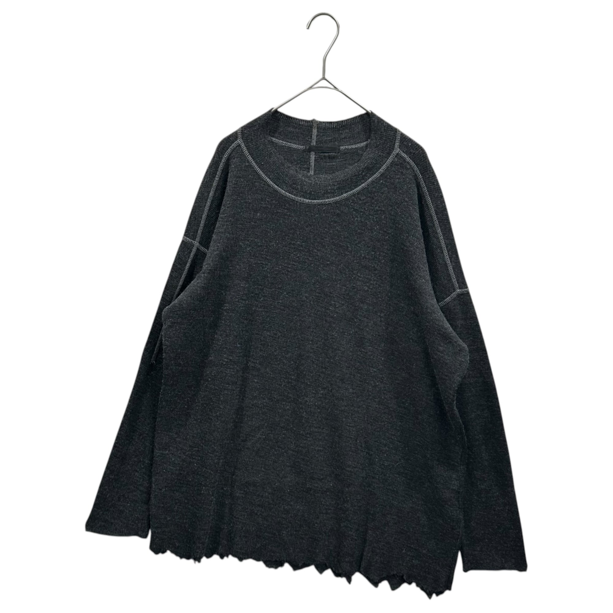 The Viridi-anne(ザヴィリディアン) 2018AW Wool Cut-Off Knit ウール カットオフ ニット VI-2964-07 1 グレー