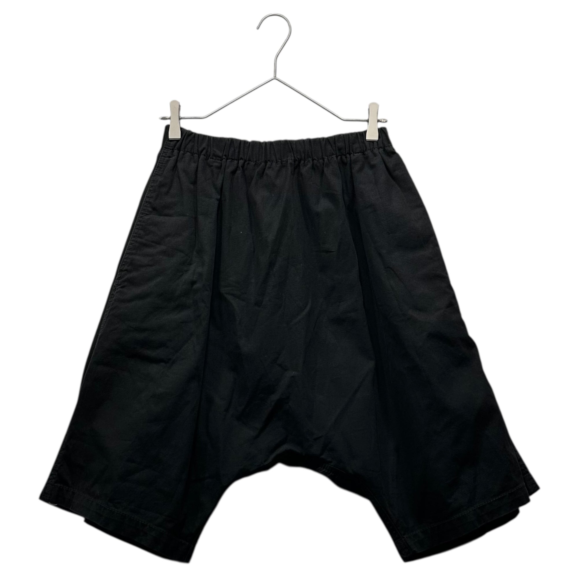 BLACK COMME des GARCONS(ブラックコムデギャルソン) 12SS Cotton Sarouel Shorts コットン サルエル ショーツ ハーフパンツ 1I-P018 XS ブラック AD2011 男女着用可能