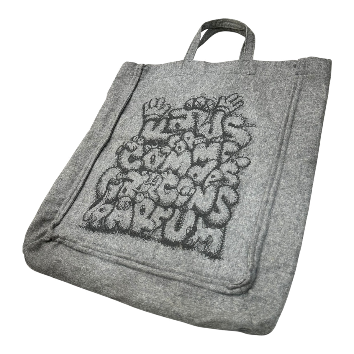 COMME des GARCONS×KAWS(コムデギャルソン×カウズ)  Sketch Graphic Tote Bag スケッチ グラフィック トートバッグ OT-K059 グレー
