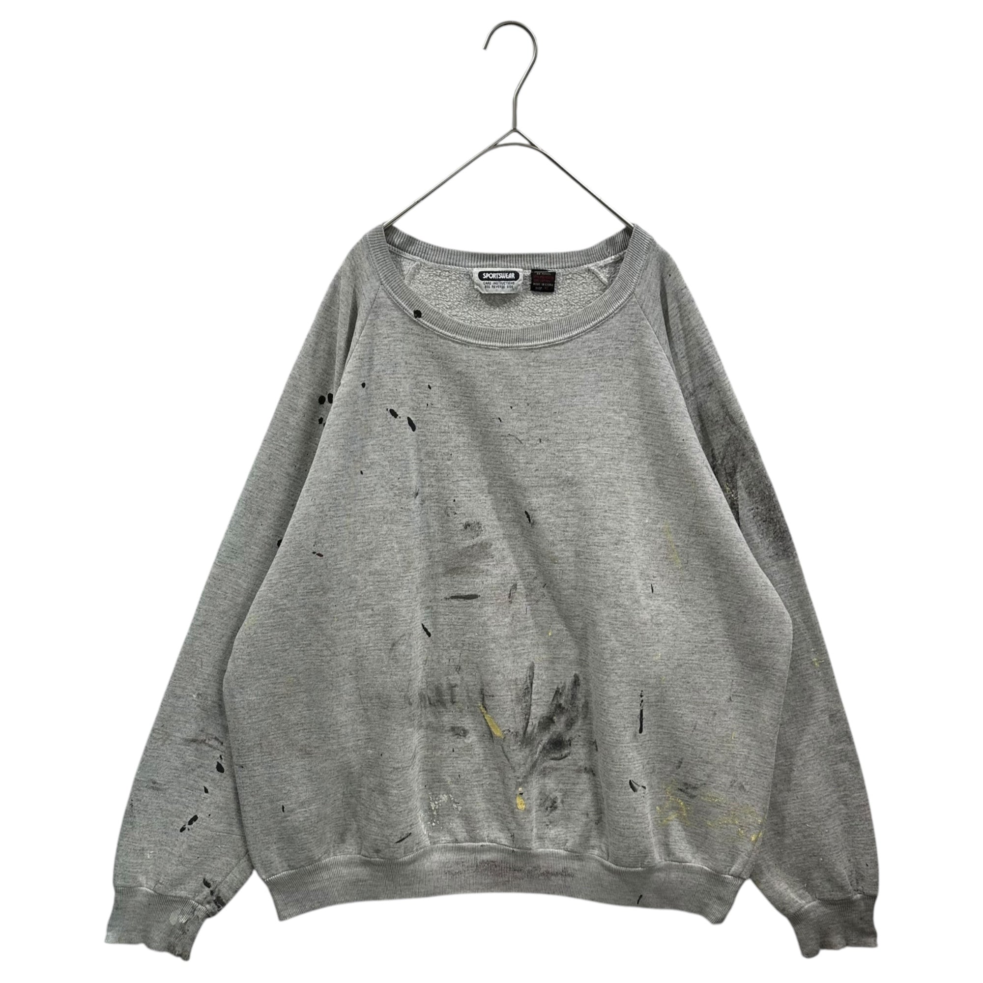 Skitiques(スキーティークス) 90’s SPORTSWEAR Crew-Neck Sweatshirt クルーネック スウェット XL ライトグレー 90年代 BORO ボロ ヴィンテージ