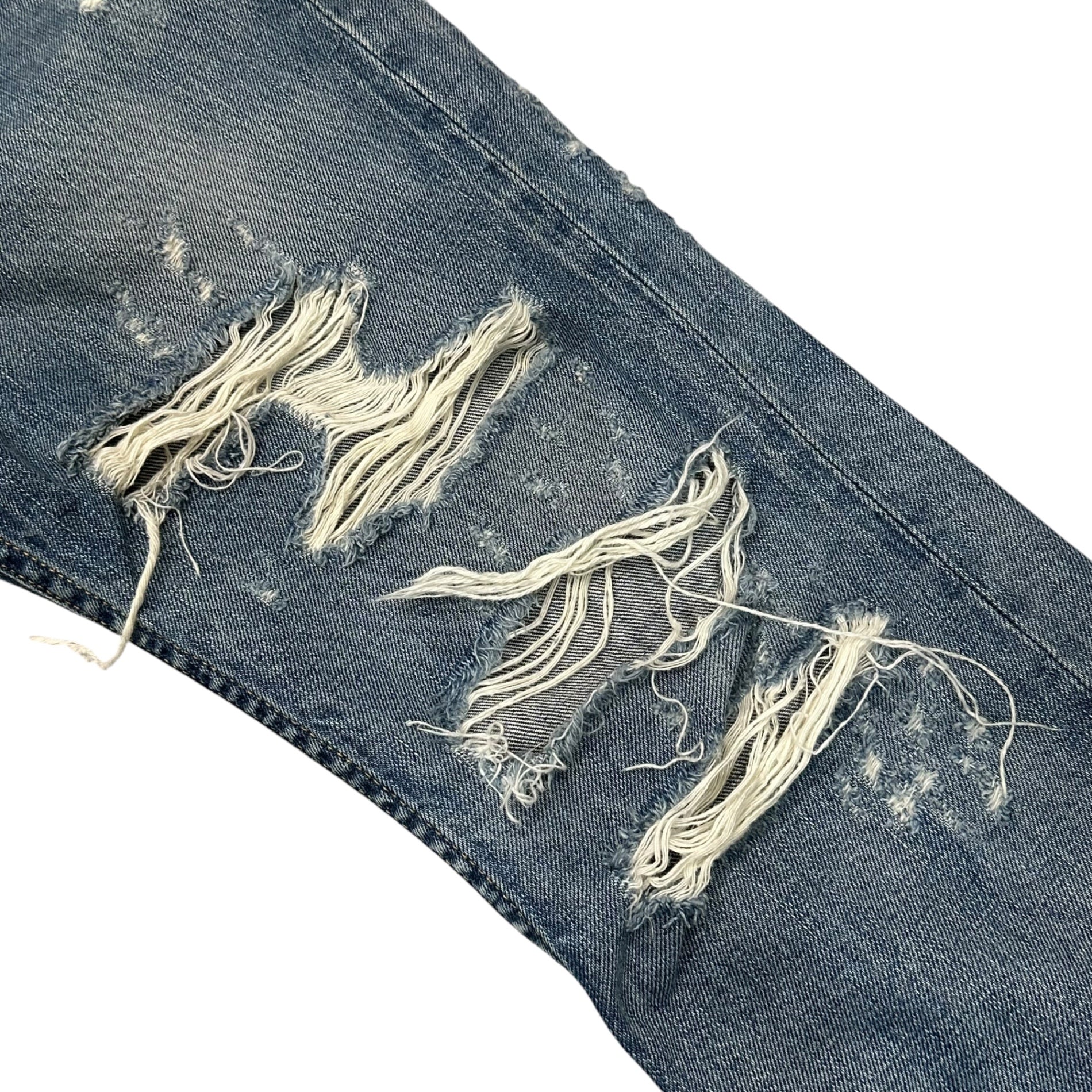 JUNYA WATANABE COMME des GARCONS(ジュンヤワタナベコムデギャルソン) 2005AW Destroyed Denim Pants デストロイ デニム パンツ JP-P058 S インディゴ 00's AD2005