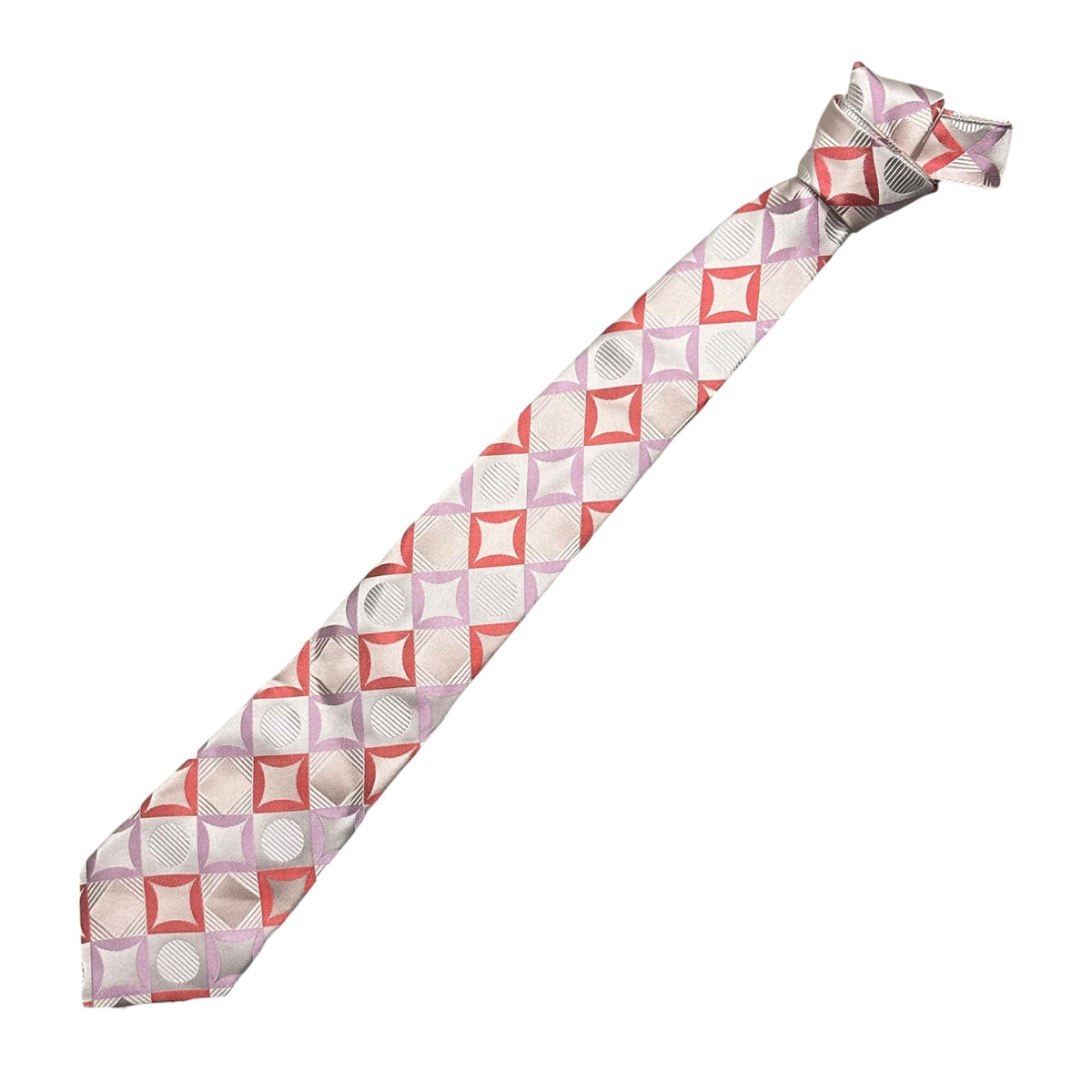 COMME des GARCONS HOMME DEUX(コムデギャルソンオムドゥ) Silk geometric tie シルク ジオメトリック ネクタイ 13 ライトピンク×サーモンピンク