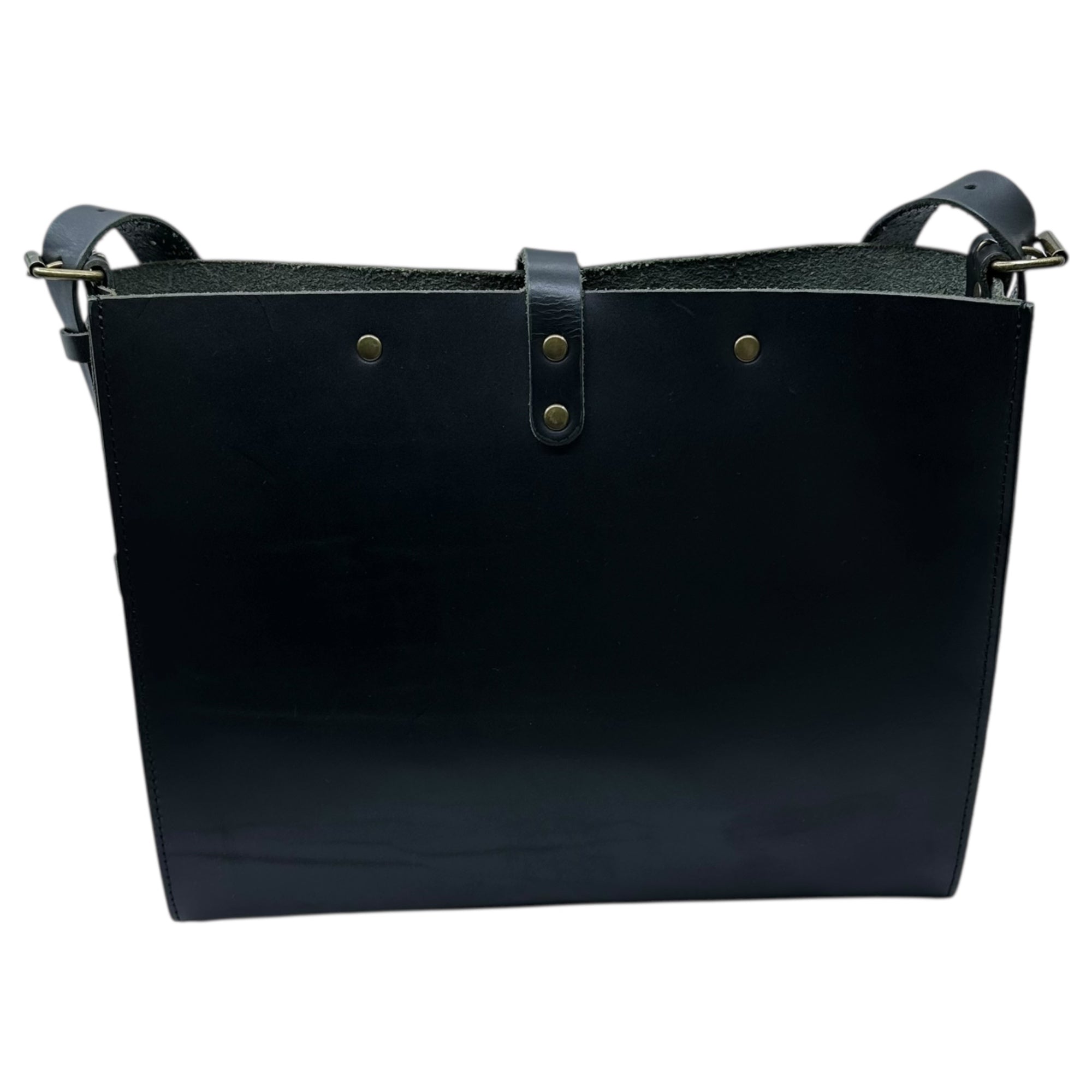 TIDEWAY(タイドウェイ) Big type leather shoulder bag ビッグタイプ レザー ショルダー バッグ ブラック