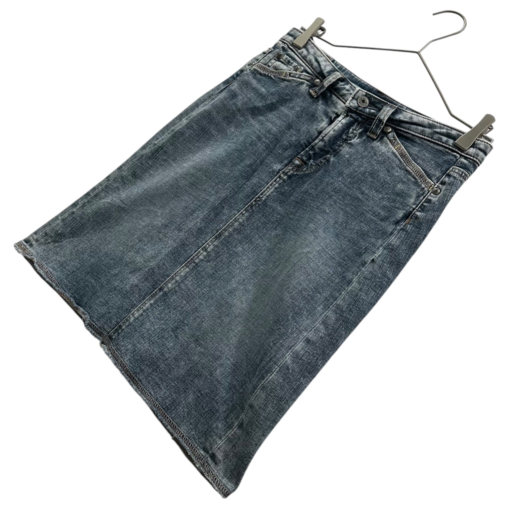 MARITHE FRANCOIS GIRBAUD(マリテフランソワジルボー) 00's Redesigned Denim Mini Skirt 再構築 デニム ミニ スカート F6-3014 SS インディゴ Y2K