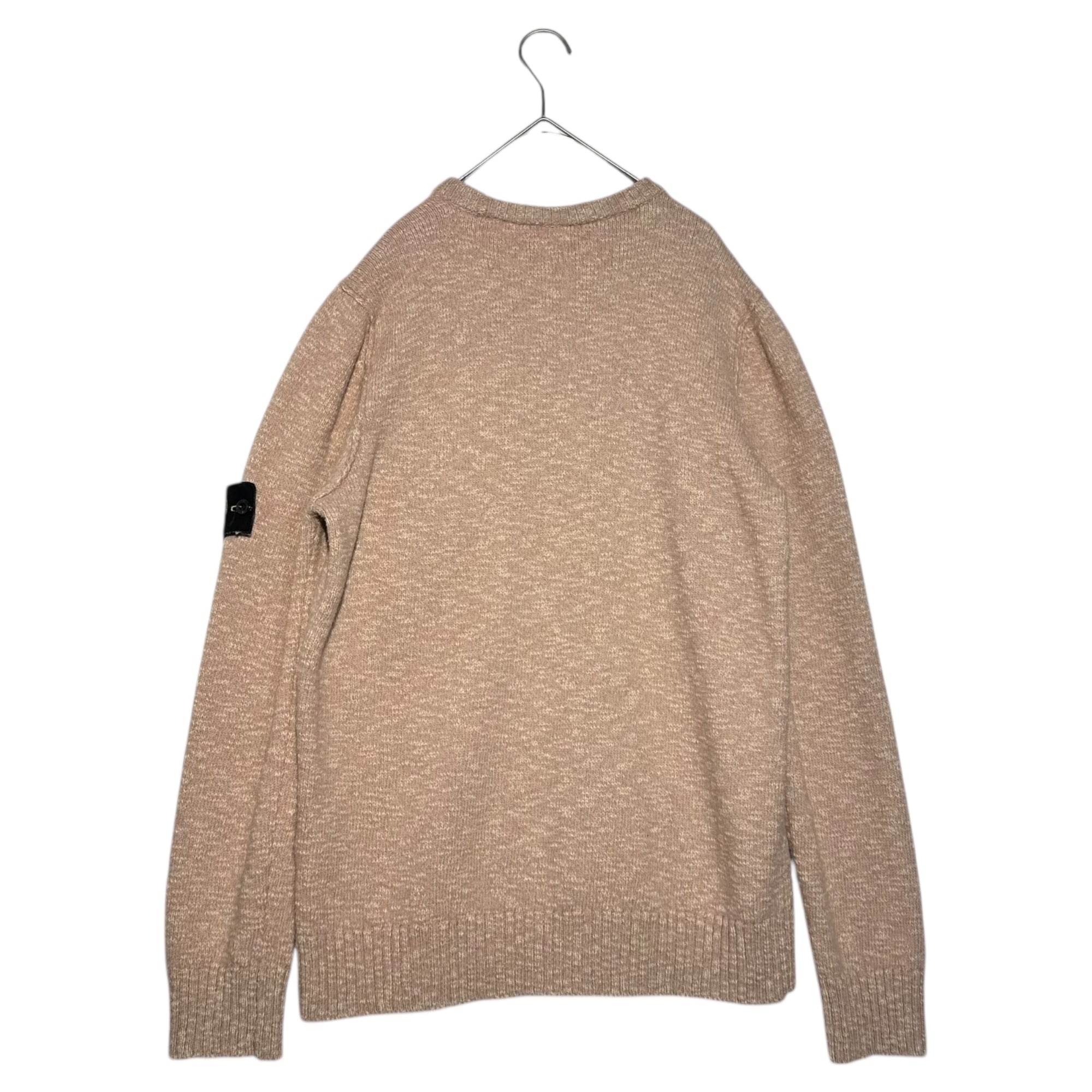 STONE ISLAND(ストーンアイランド) 21AW Compass-Patch Jumper ナイロン カーゴ ポケット クルーネック ウール ニット 7515532D3 L ピンクベージュ