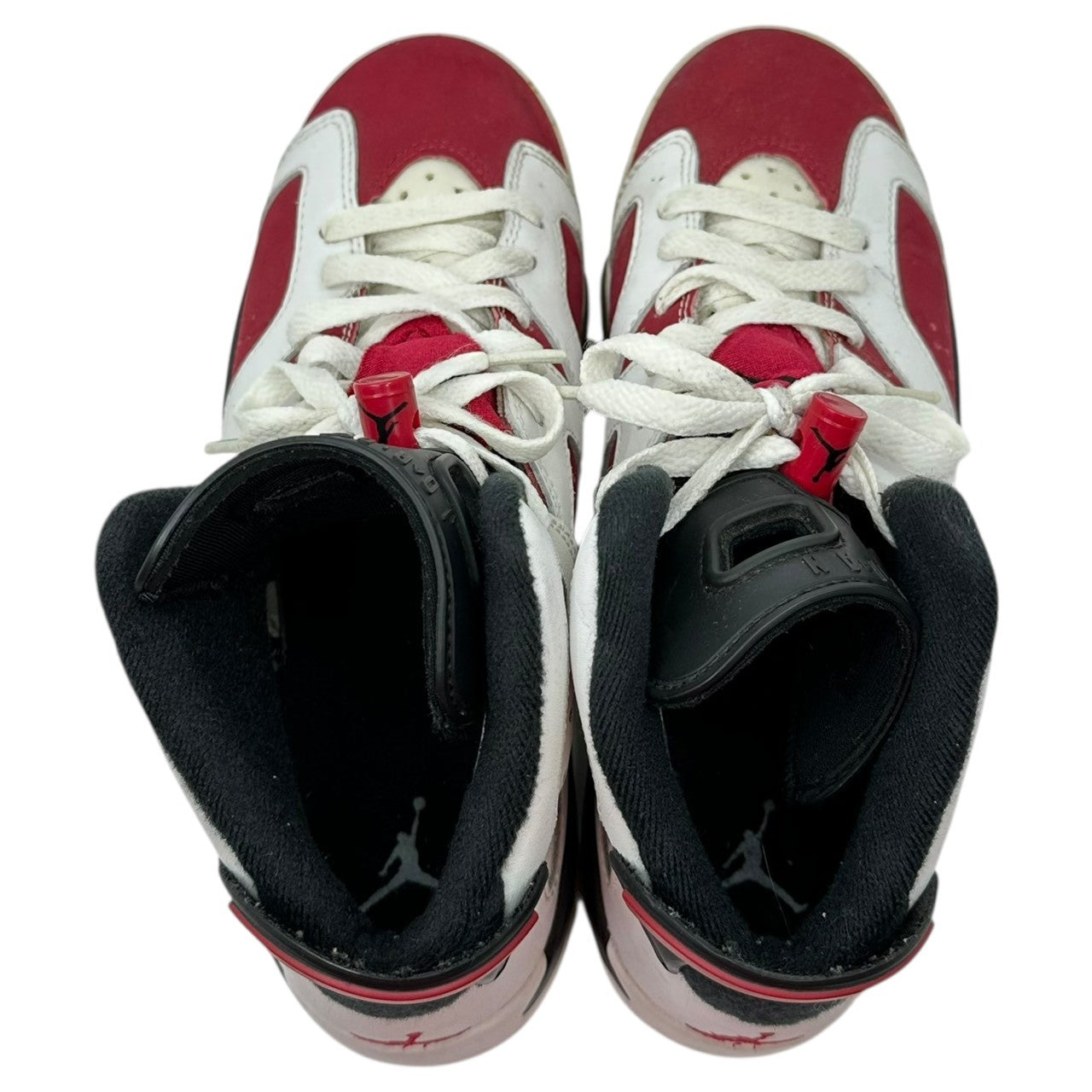 NIKE(ナイキ) AIR JORDAN 6 RETRO CARMINE 2014 (GS) エアジョーダン 6 レトロ ハイカット スニーカー 384665-160 24cm ホワイト×レッド