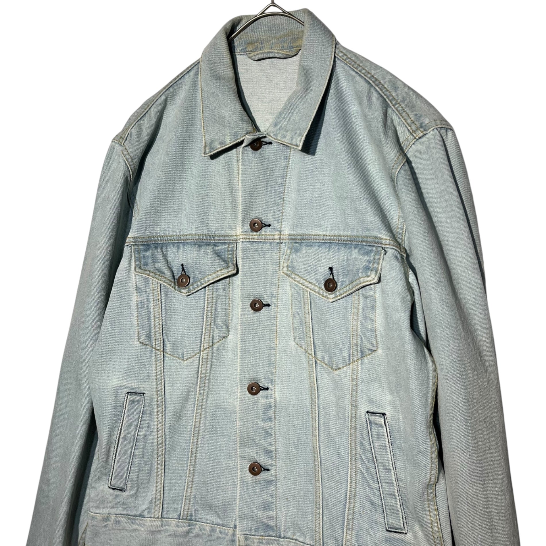 +8 PARIS ROCK(プラスエイトパリスロック) Remake back paint denim jacket リメイク バック ペイント デニム ジャケット  表記無し(FREE) ライトインディゴ