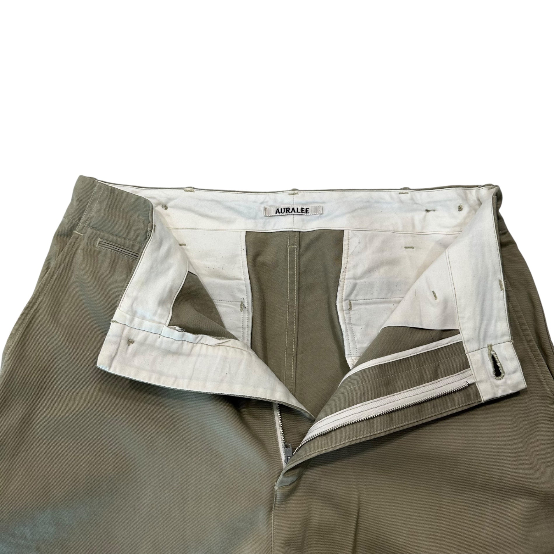 AURALEE(オーラリー) WASHED FINX CHINO WIDE PANTS ウォッシュド フィンクス チノ ワイド パンツ  A8AP01CN 4 ベージュ