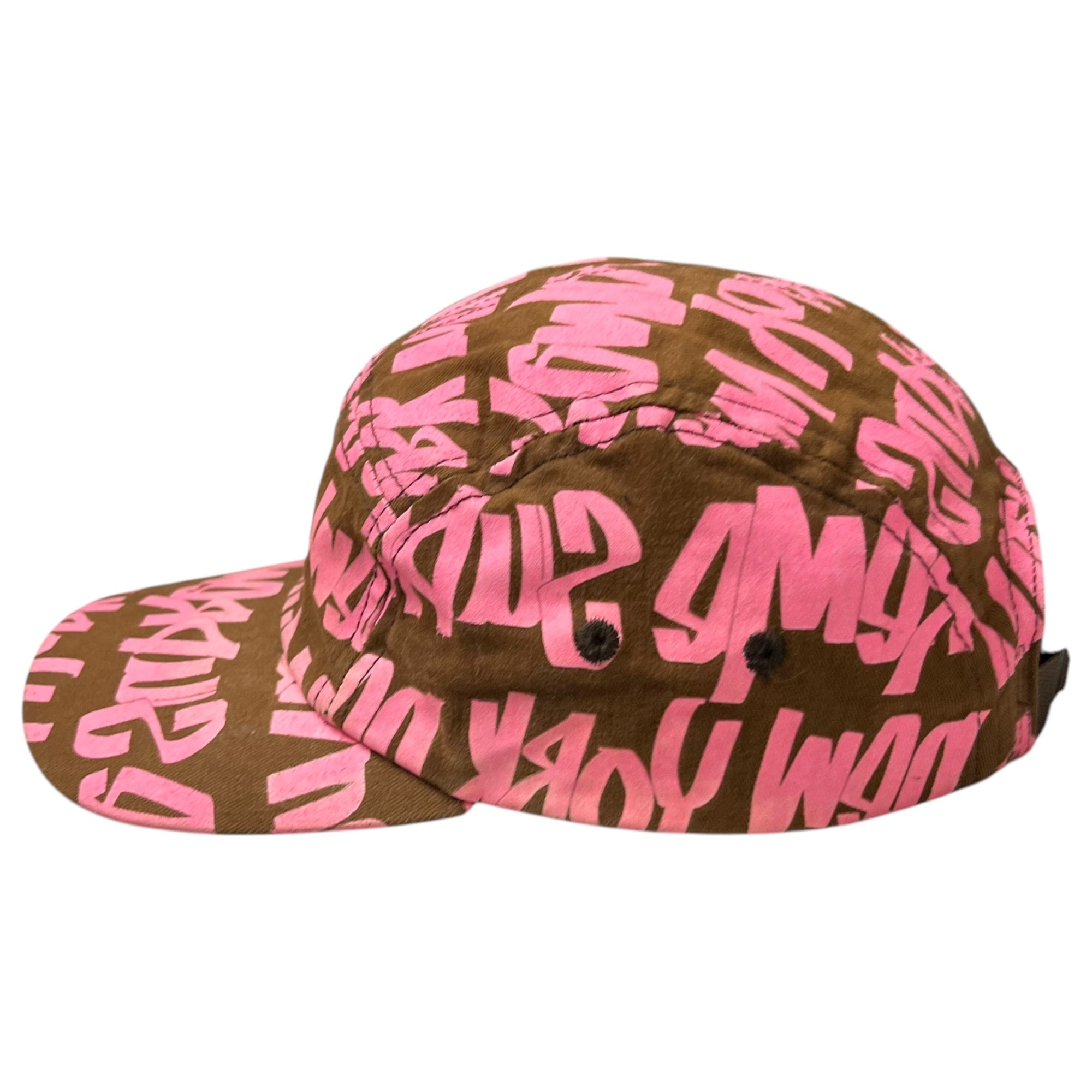 SUPREME(シュプリーム) 01SS Famous Brand Homage Graffiti Cycling Cap 著名ブランドオマージュ グラフィティ サイクリング キャップ ブラウン×ピンク 2001年販売品 稀少アイテム