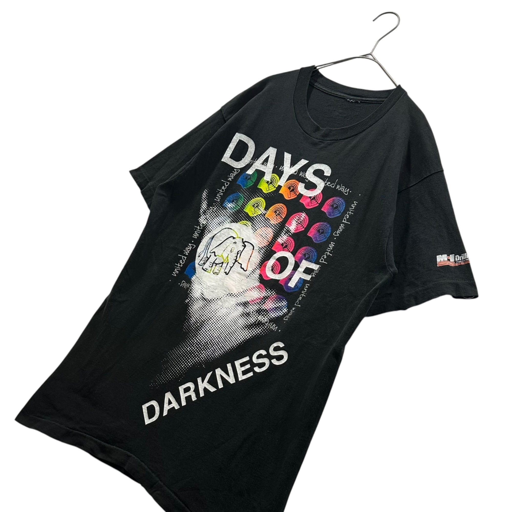 UNDERCOVER(アンダーカバー) 2017AW one off "DAYS OF DARKNESS" S/S T-shirt 半袖 Tシャツ M ブラック×マルチカラー UNDAKOVR