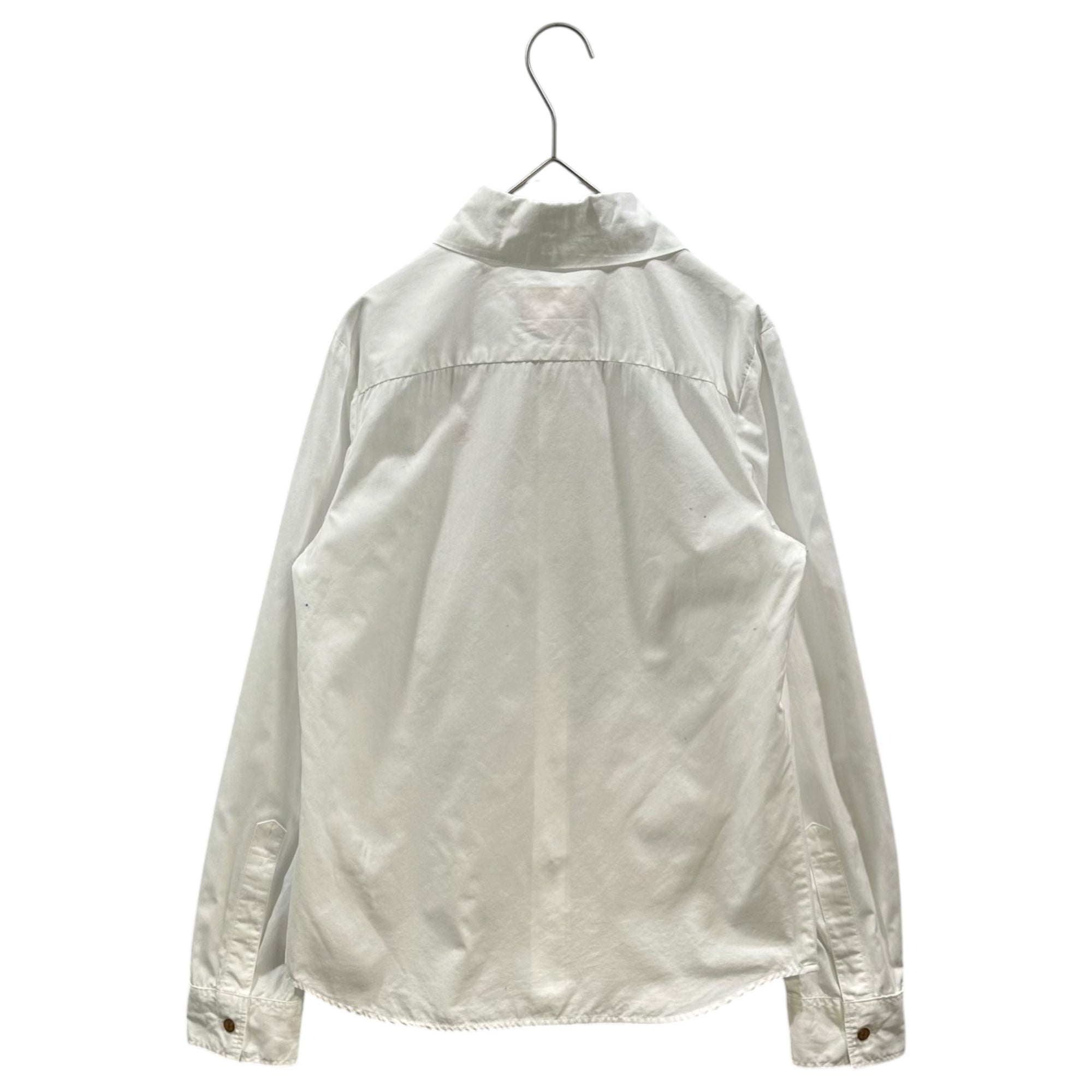 Vivienne Westwood RED LABEL(ヴィヴィアンウエストウッドレッドレーベル) Orb Logo Embroidered Long-Sleeve Shirt オーブ ロゴ 刺繍 L/S シャツ 16-03-862001 2 ホワイト