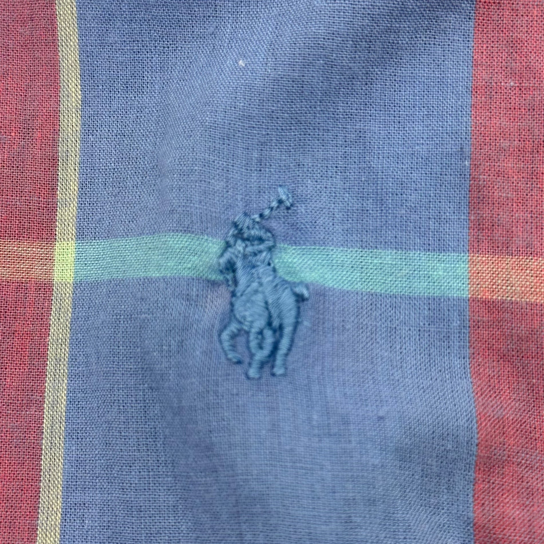 POLO RALPH LAUREN(ポロラルフローレン) Belted Check Short Sleeve Shirt Dress ベルテッド チェック 半袖 シャツ ワンピース 0(XS程度) ブルー×ピンク