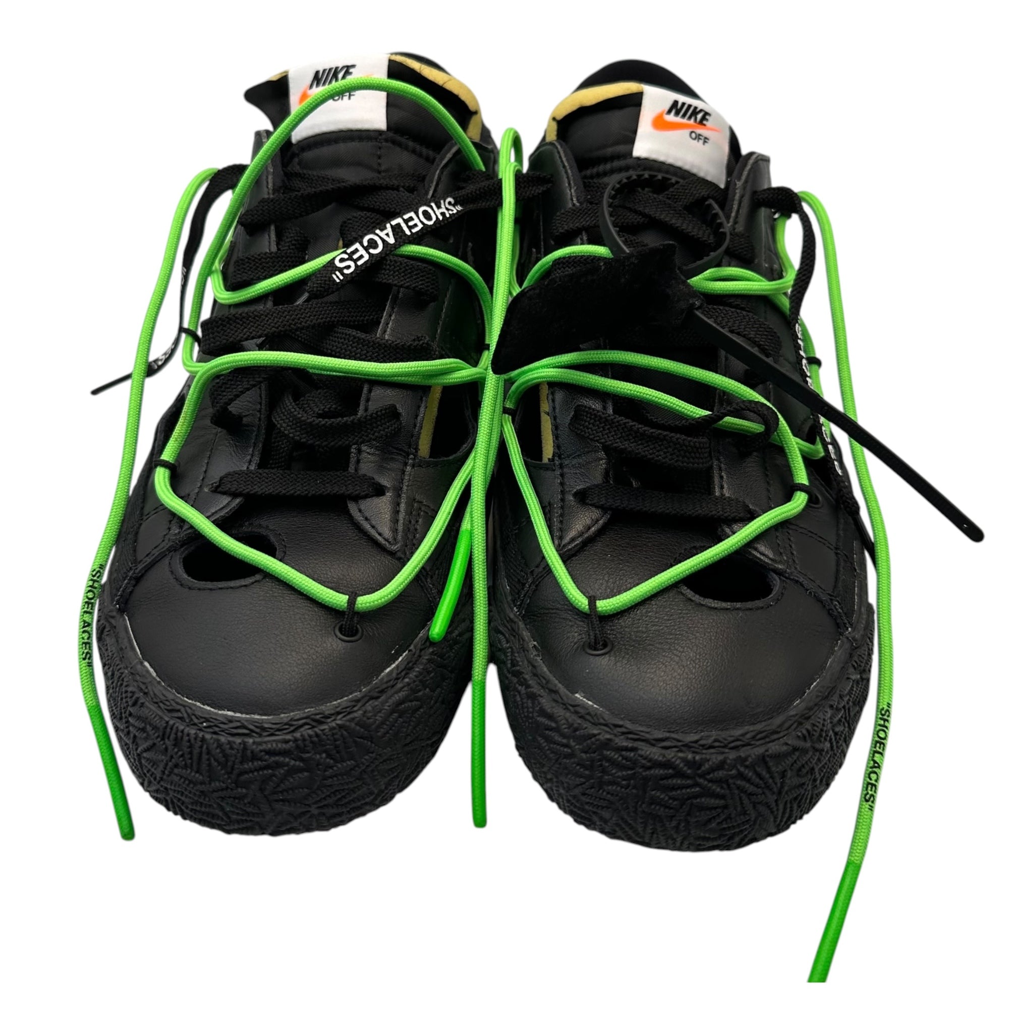 NIKE×Off-White(ナイキ×オフホワイト) Blazer Low Black and Electro Green ブレーザー ロー ブラック アンド エレクトロ グリーン DH7863-001 29cm ブラック×エレクトリックグリーン スニーカー