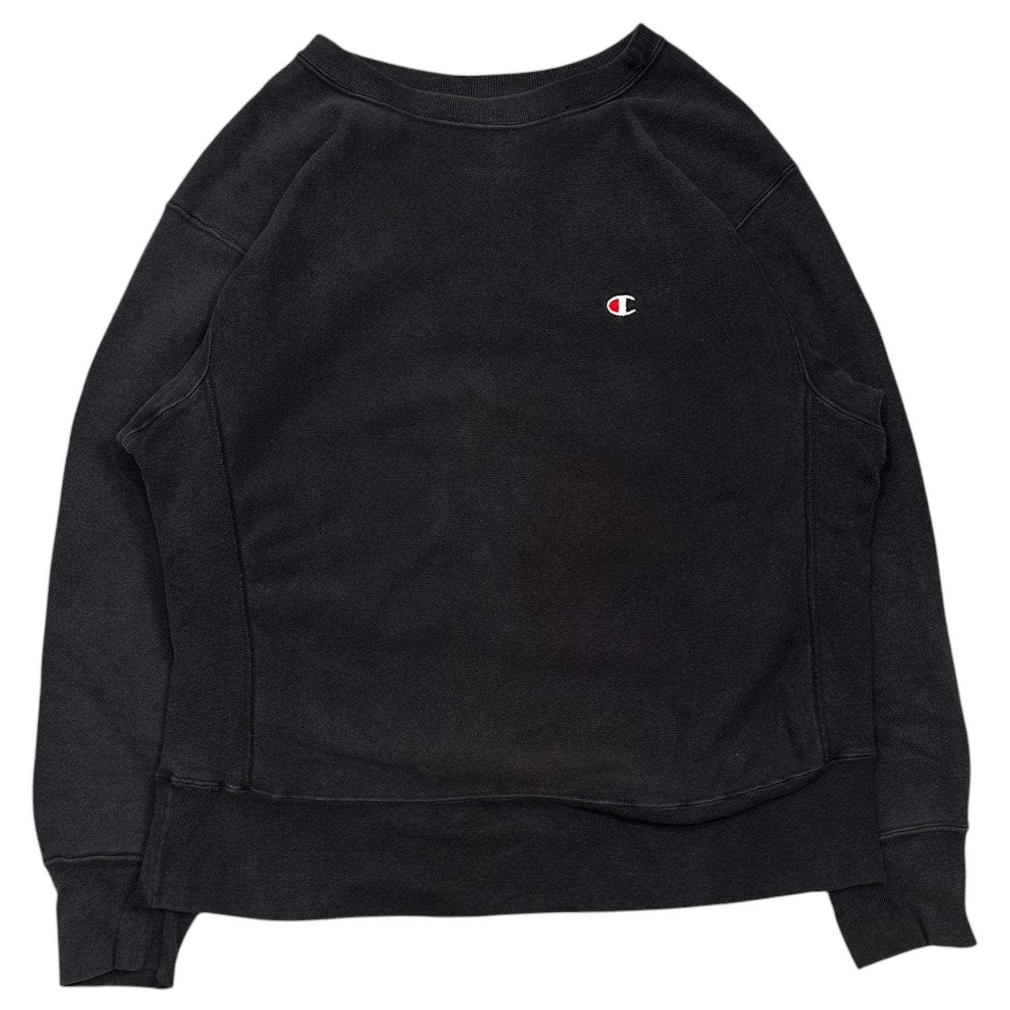 Champion(チャンピオン) 1980's Reverse Weave Sweatshirt リバースウィーブ スウェット L ブラック 80年代 トリコタグ ヴィンテージ サンフェード 2枚タグ