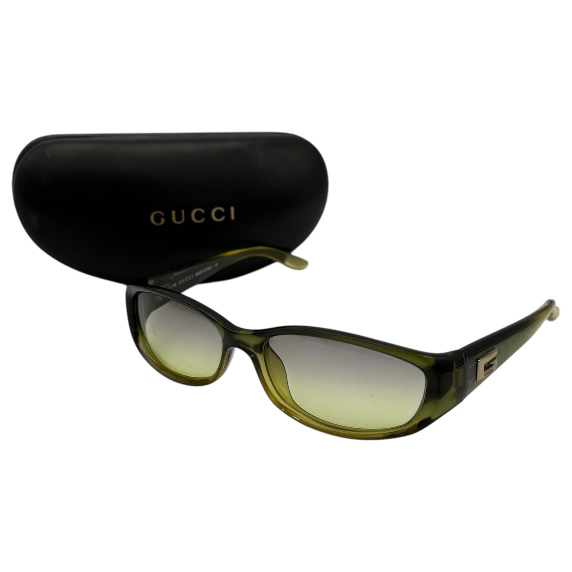 GUCCI(グッチ) G Logo Clear Sunglasses ロゴ クリア サングラス G G2456/S グリーン Y2K